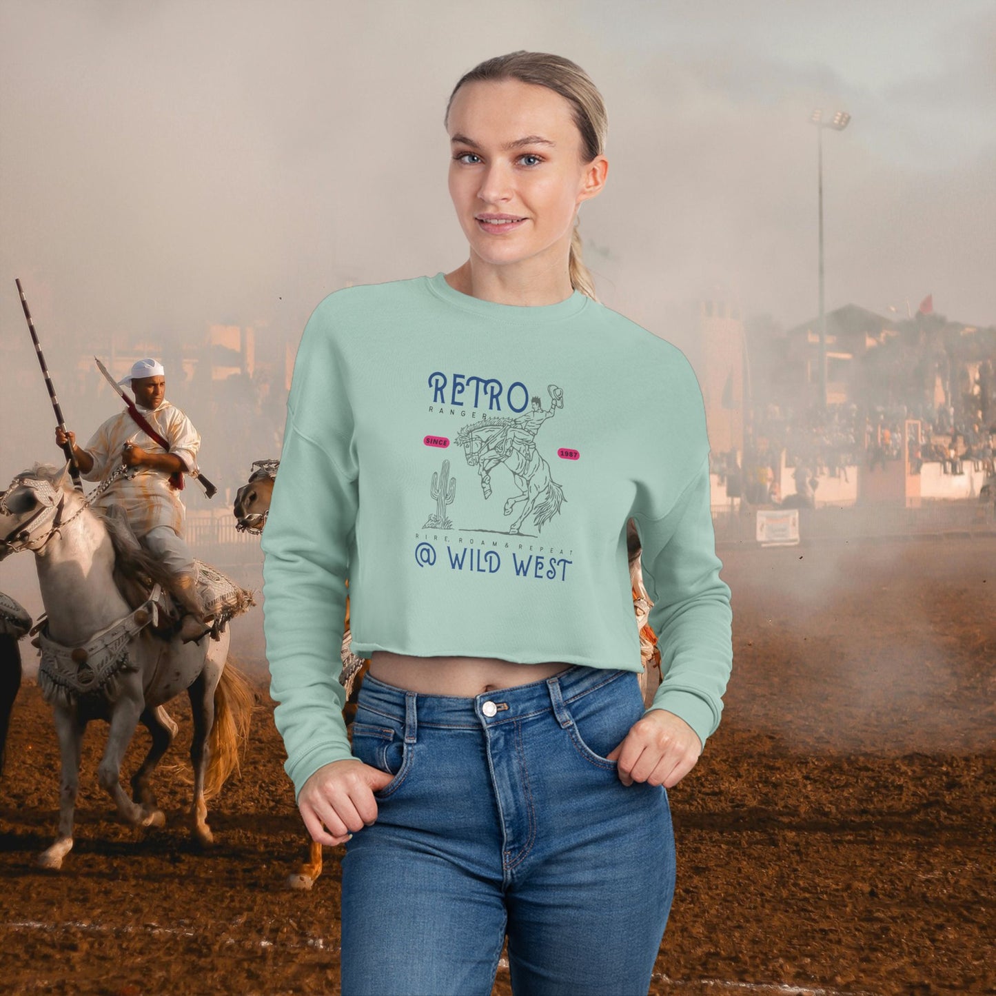 Women's Cropped Sweatshirt_ N2 Series SPW WCSS PT2WW001_ Limited Edition Utmost Comfort by WesternWaves: