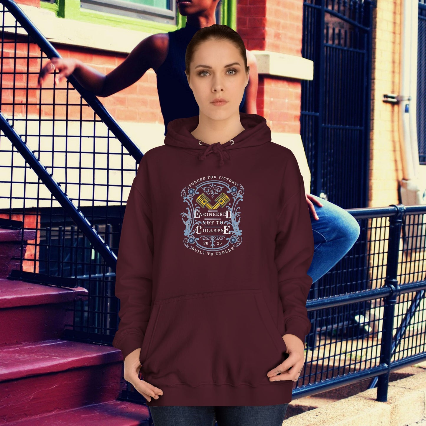 Unisex College Hoodie_  N2 Series SPW USCH PT2WW004_ Limited Edition Timeless Unisex Design by WesternWaves: