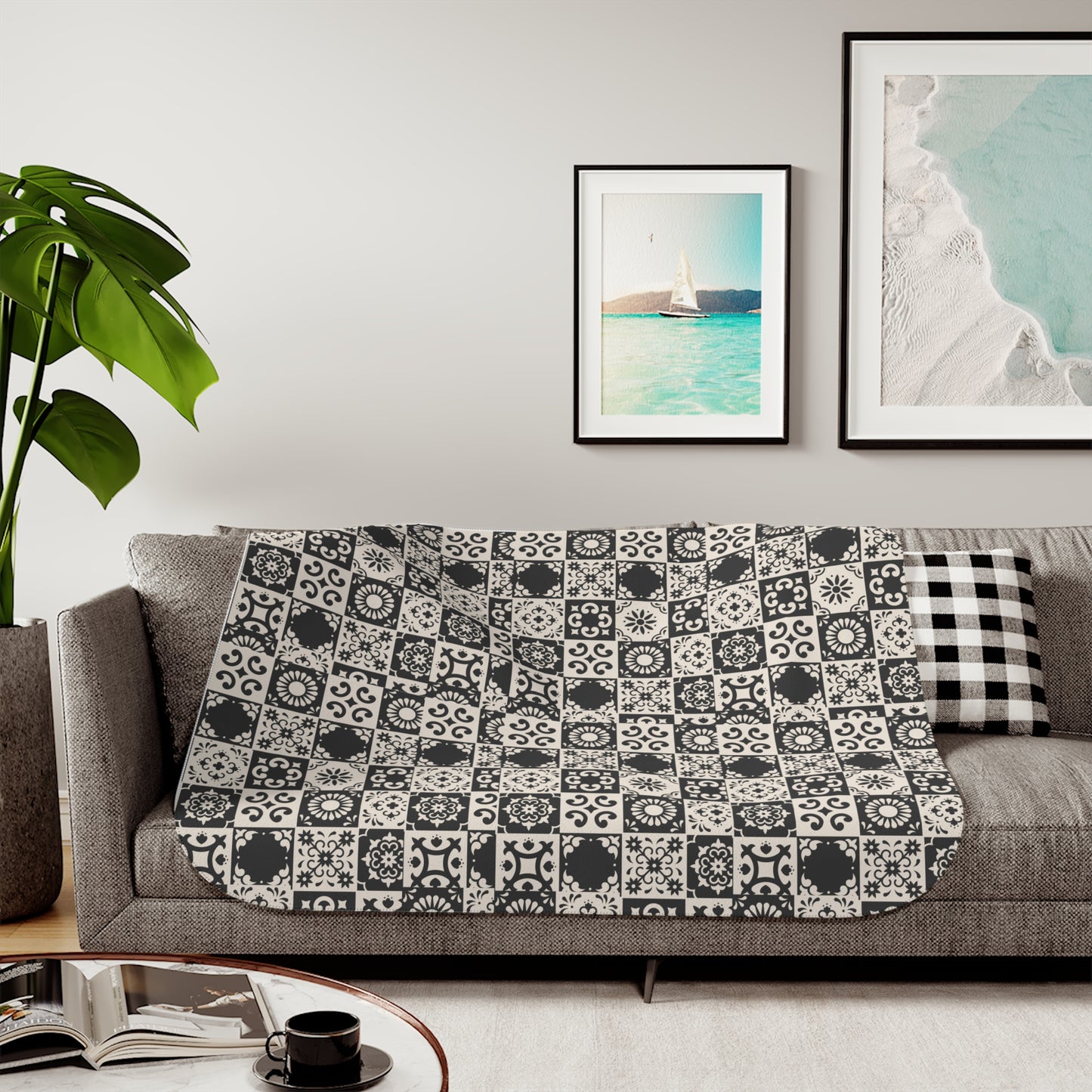Sherpa Blankets (Two Colors)_ N2 Series SBI2C PT2WW001_ Limited Edition Customizable Design by WesternWaves:
