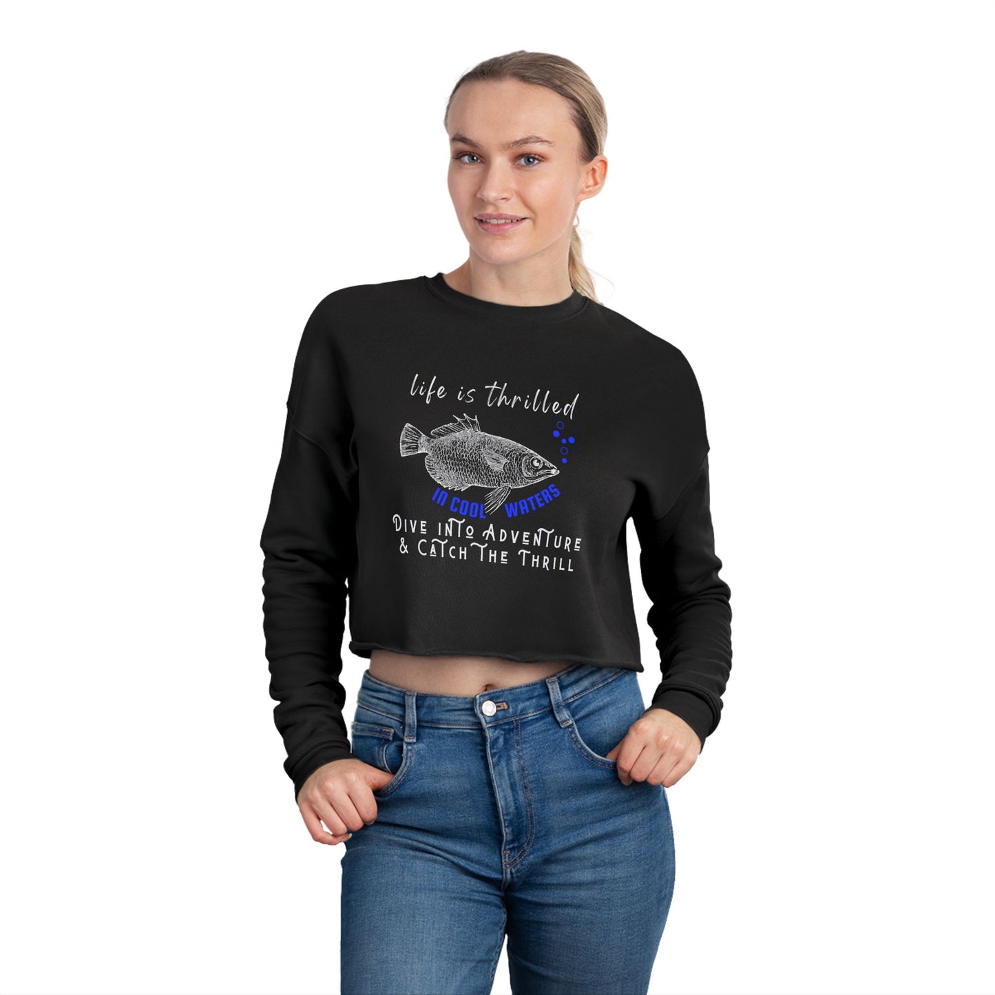 Women's Cropped Sweatshirt_ N2 Series SPW WCSS PT2WW003_ Limited Edition Utmost Comfort by WesternWaves: