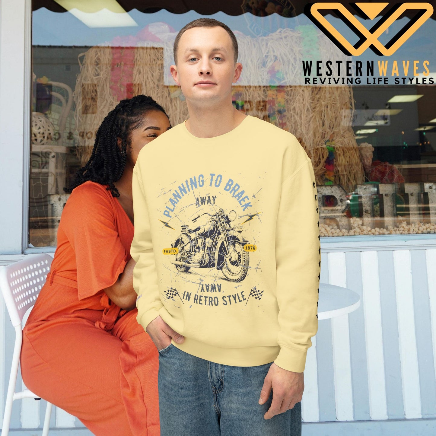 Unisex Lightweight Crewneck Sweatshirt_ N2 Series SPW ULWCSS PT2WW011_Limited Edition Unparalleled Quality by WesternWaves: