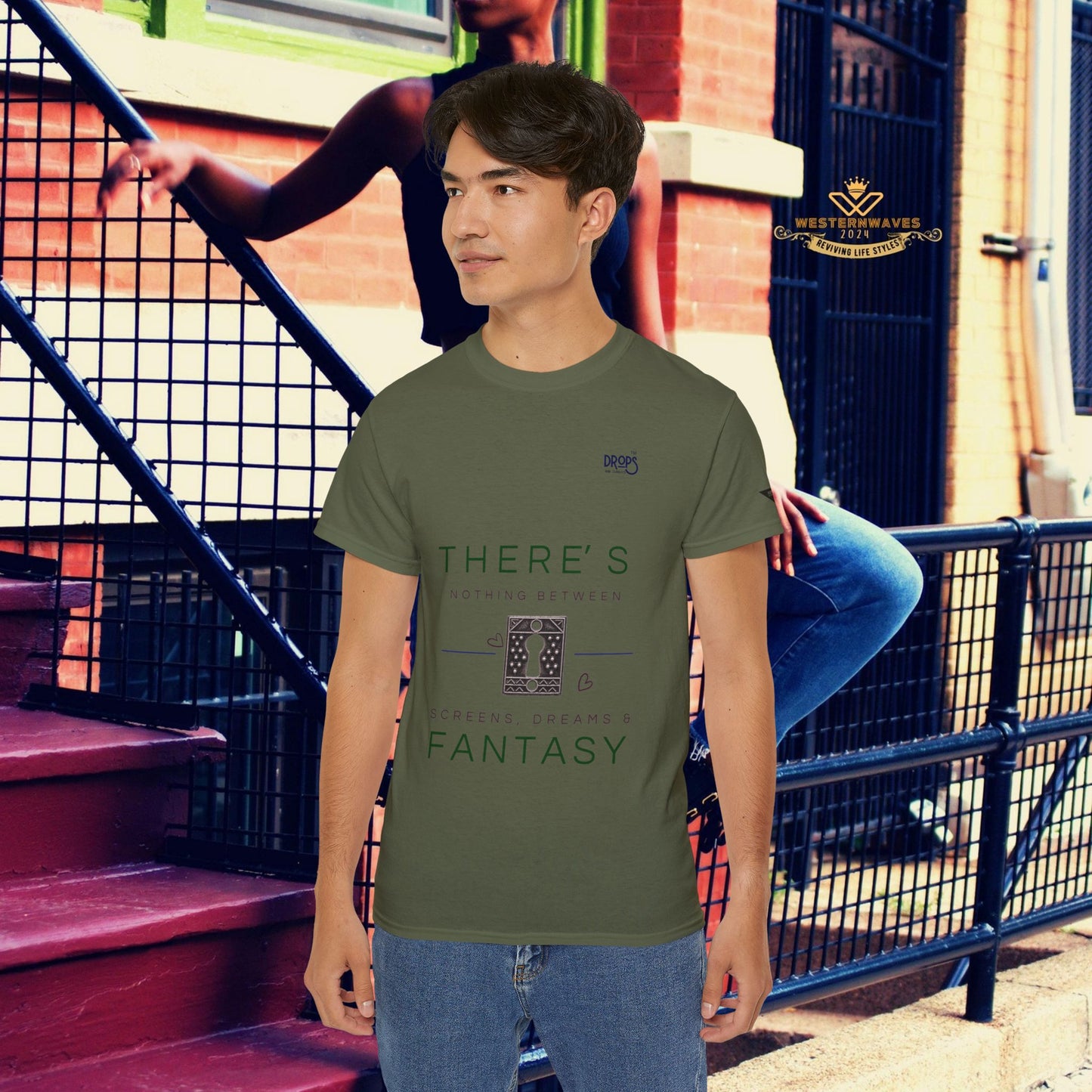 Unisex Ultra Cotton Tee - "There's Nothing Between Screens, Dreams & Fantasy" T-Shirt - Perfect for Dreamers and Creatives_ 07 May 2025_ 001