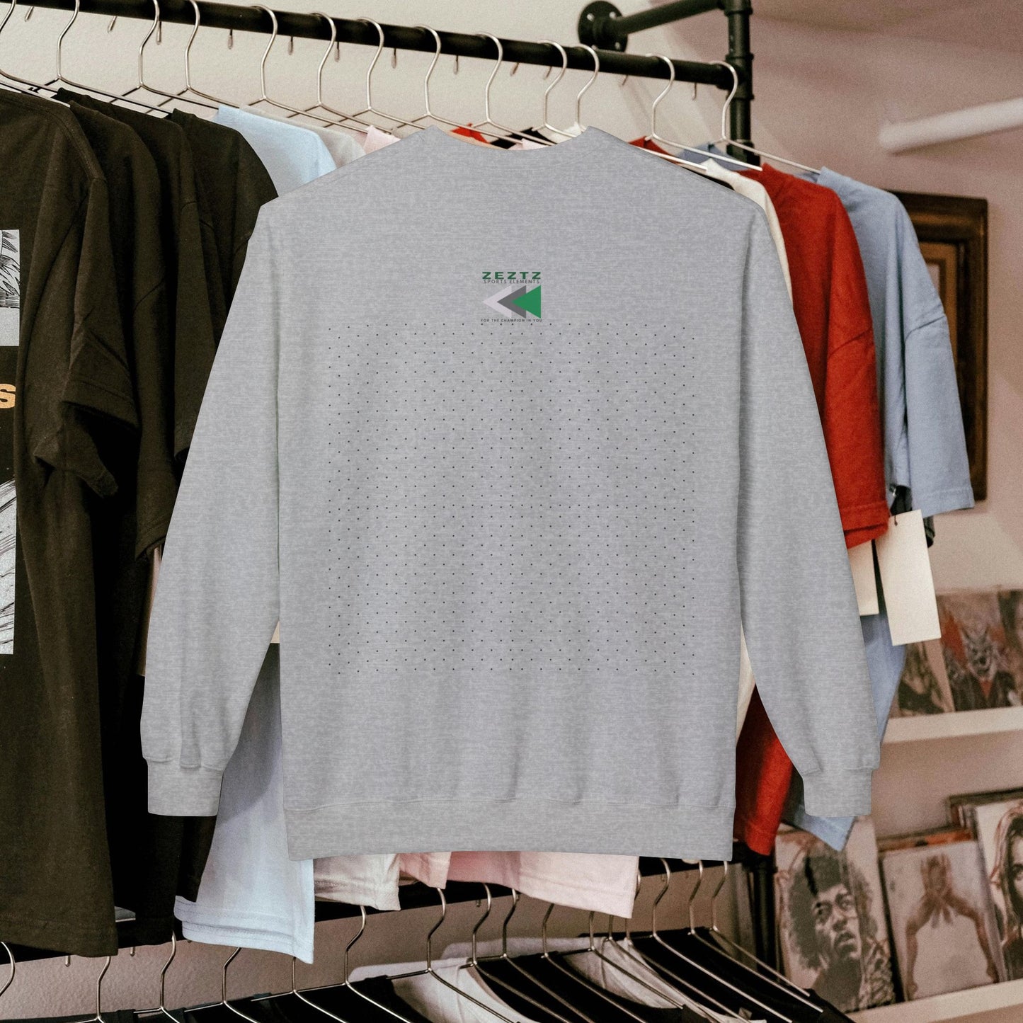 Unisex Midweight Softstyle Fleece Crewneck Sweatshirt_ N2 Series USMWSSFCNSS PT2WW001_ ‘ZeztZ’ Brand Limited Edition Statement of Style & Sustainability by WesternWaves: