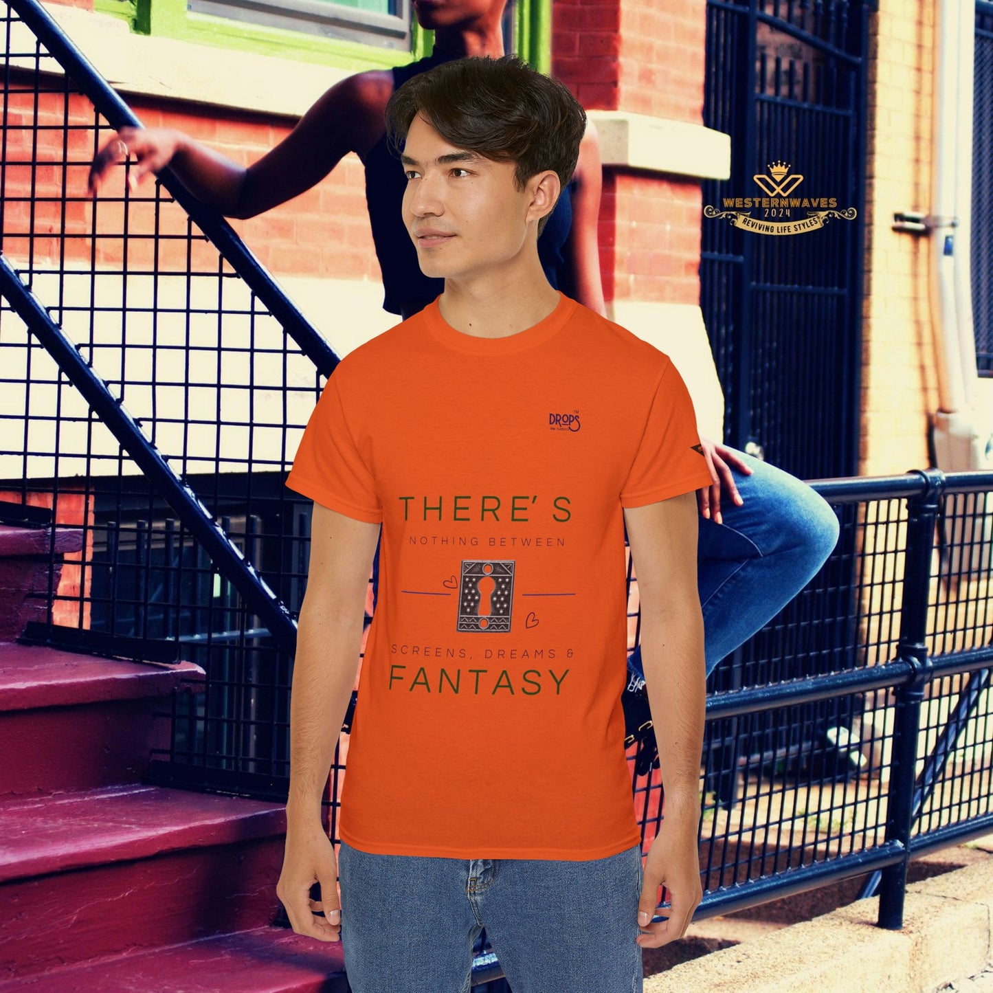 Unisex Ultra Cotton Tee - "There's Nothing Between Screens, Dreams & Fantasy" T-Shirt - Perfect for Dreamers and Creatives_ 07 May 2025_ 001