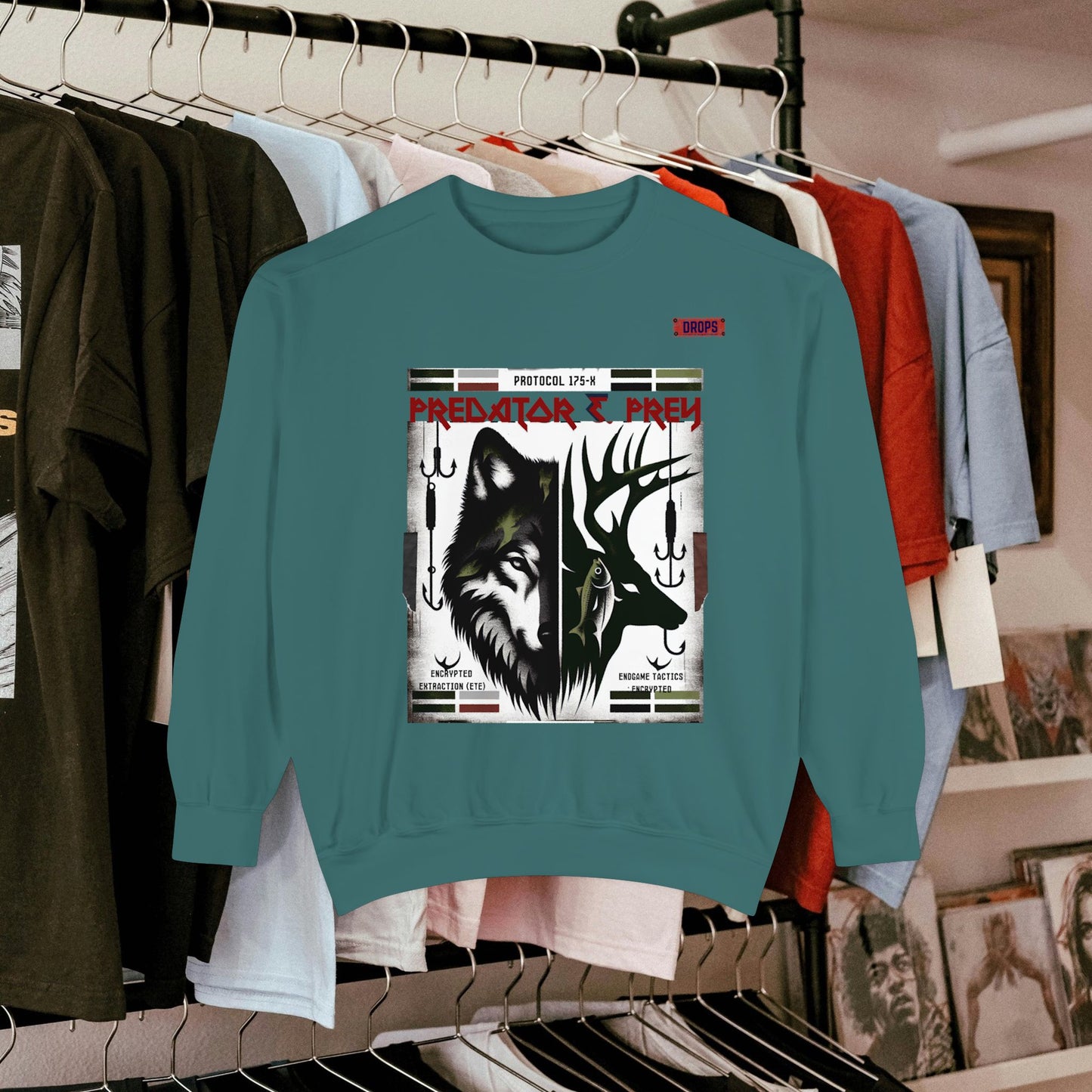 Predator & Prey Sweatshirt_ 03 Sep 2025_ Cozy Unisex Pullover, Nature Lover Apparel, Gifts for Wildlife Enthusiasts, Fall Fashion Layer