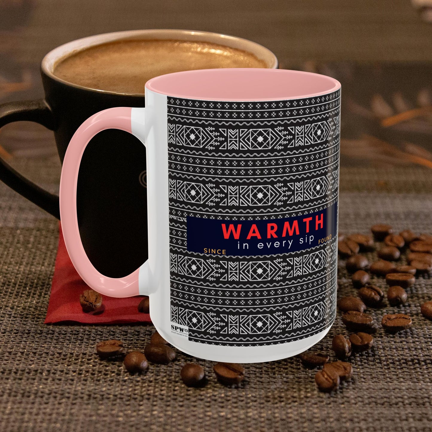 Accent Coffee Mug 11, 15oz_ N2 Series SPW ACM11OZ PT2WW007_ Vibrant Limited Edition Design by WesternWawes: