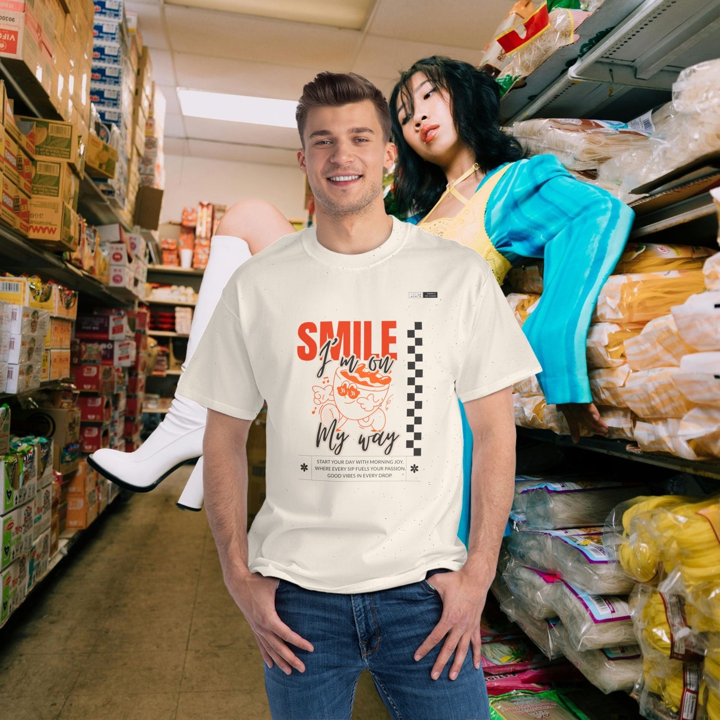 Short-Sleeve T-Shirt_ 23 Sep 2025_ Series N8+ SSTS PT2WW001_ Smile My Way Tee_ Limited Edition Casual Wear by WesternWaves: