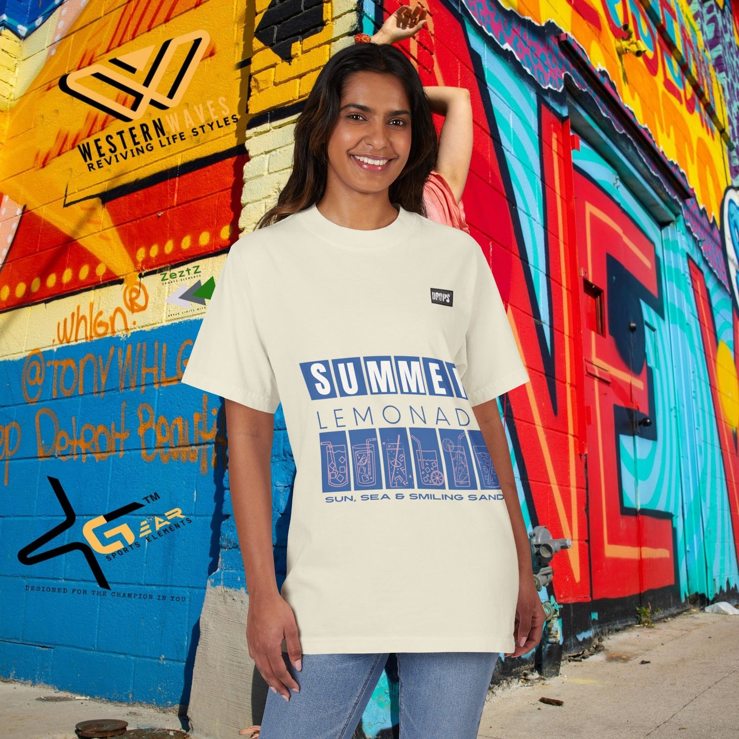 Summer Lemonade Unisex Drop-Shoulder T-Shirt_ Chill Vibes for Sun Lovers_ 17 May 2025_ 001