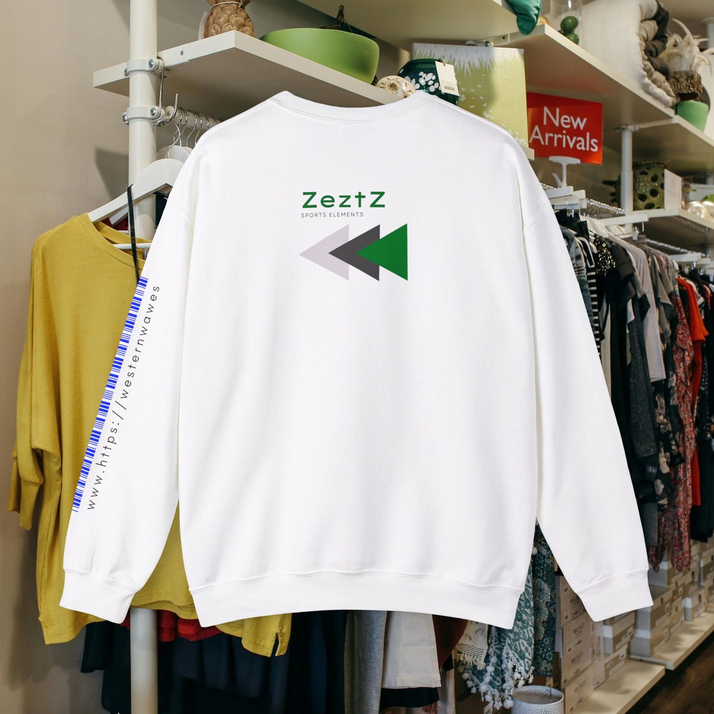 Unisex Heavy Blend™ Crewneck Sweatshirt_ N2 Sports Series SPW UHBCSS PT2WW003_ Limited Edition ‘Zeztz’ Brand Sports Elementz by WesternWaves: