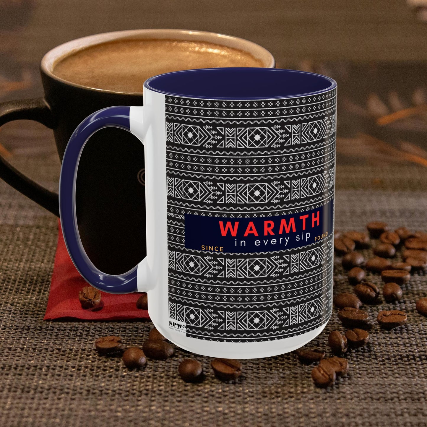 Accent Coffee Mug 11, 15oz_ N2 Series SPW ACM11OZ PT2WW007_ Vibrant Limited Edition Design by WesternWawes: