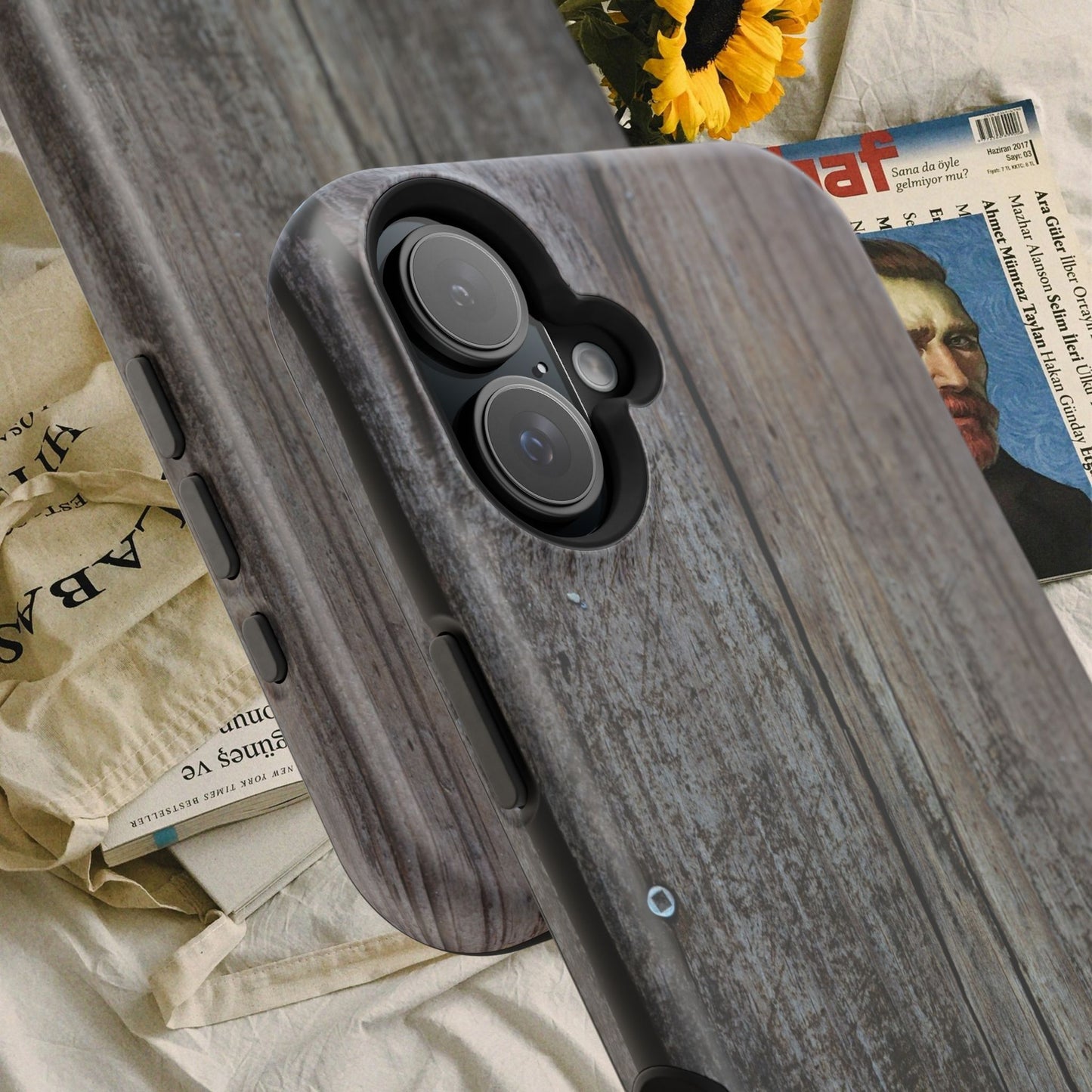 Impact-Resistant Tough Cases_ iPhone Case_ Series N8+ TCPCASE PT2WW006_ Limited Edition  Wooden Grain Phone Case for iPhones by WesternWaves: