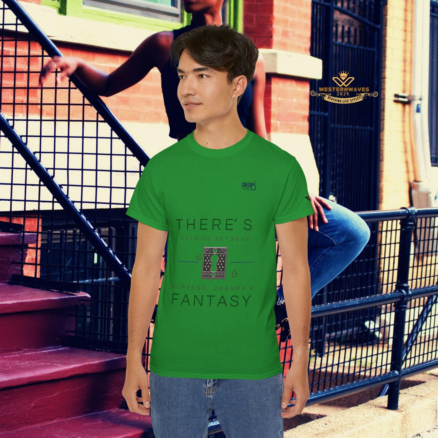 Unisex Ultra Cotton Tee - "There's Nothing Between Screens, Dreams & Fantasy" T-Shirt - Perfect for Dreamers and Creatives_ 07 May 2025_ 001
