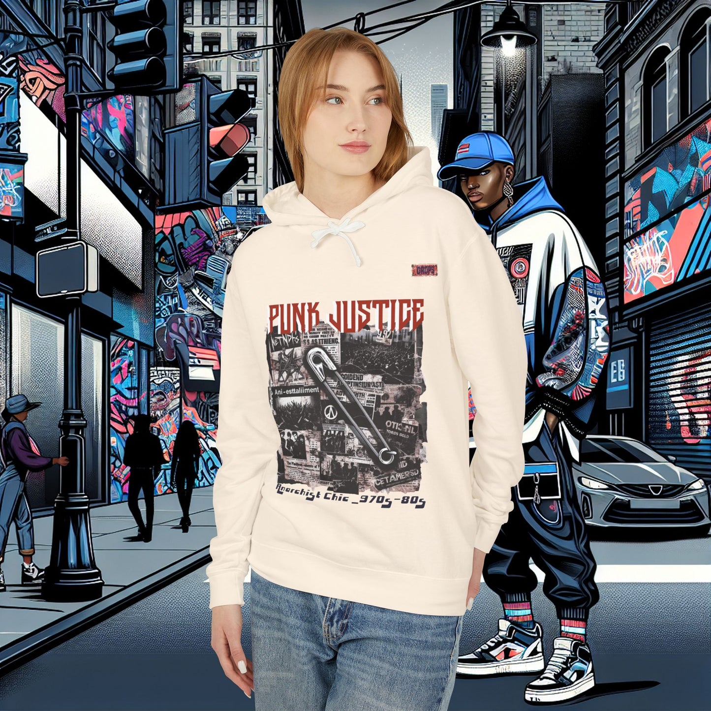 Punk Justice Unisex Lightweight Hoodie_ 01 Sep 2025_ Retro Punk Sweatshirt, 80s Inspired Hooded Sweatshirt, Streetwear Fashion Hoodie, Casual [...]
