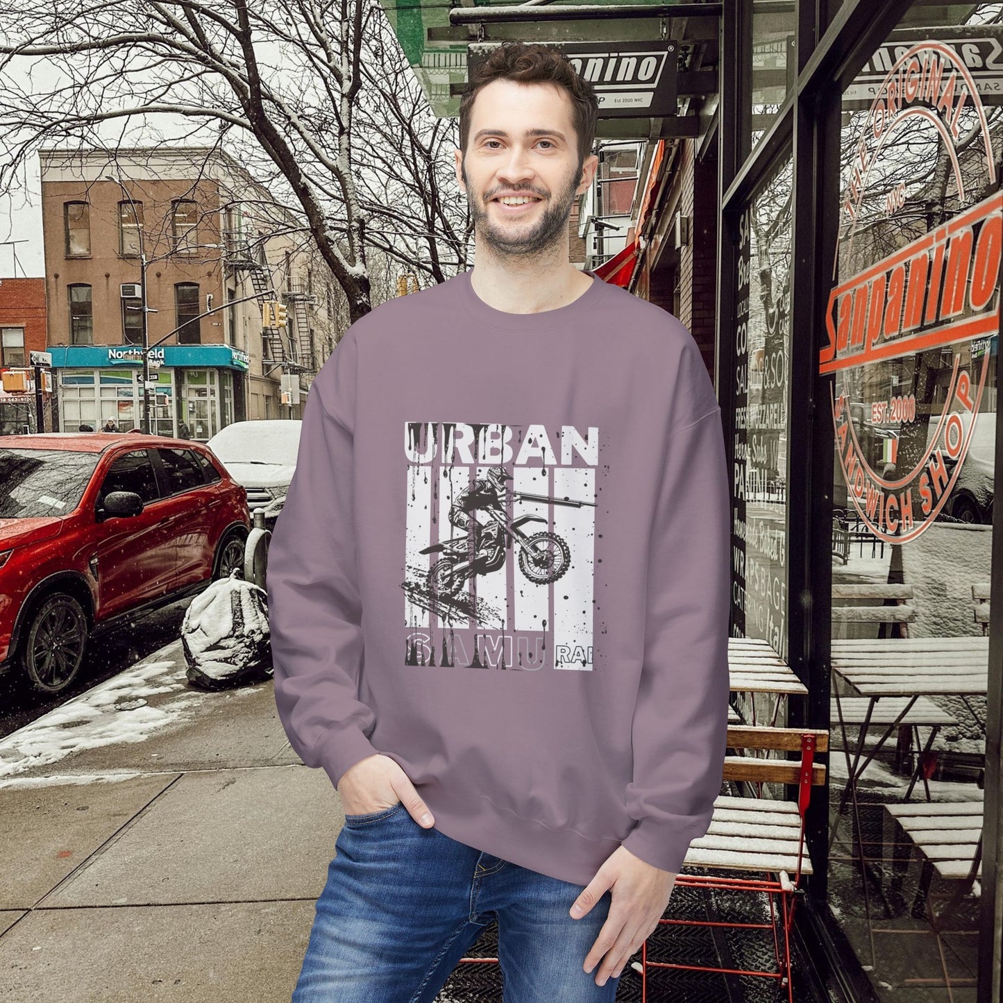 Unisex Midweight Softstyle Fleece Crewneck Sweatshirt_ N2+ Series USMWSSFCNSS PT2WW009_ Limited Edition Stylish Eco-conscious Raw Classic by WesternWaves: