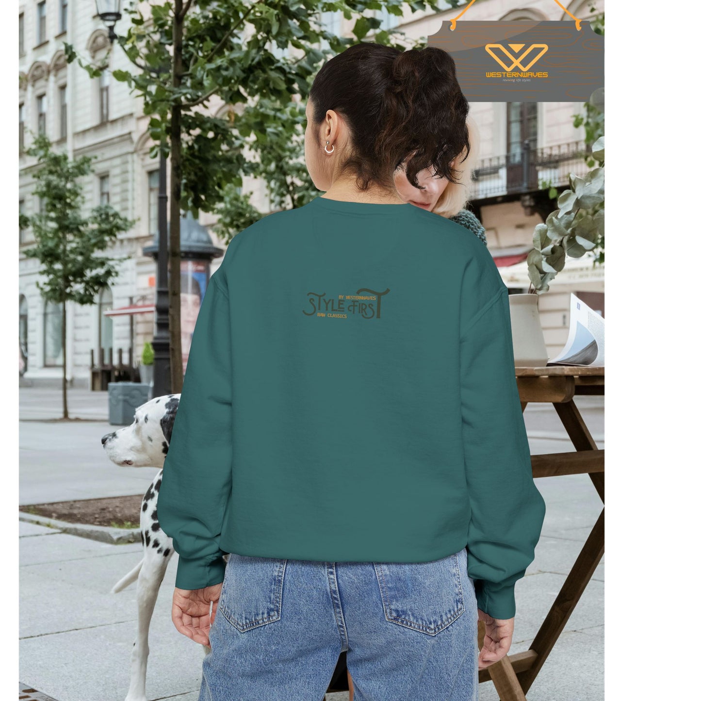 Unisex Garment-Dyed Sweatshirt_ N2+ Series UGDSS PT2WW005_ WesternWaves Limited Edition_