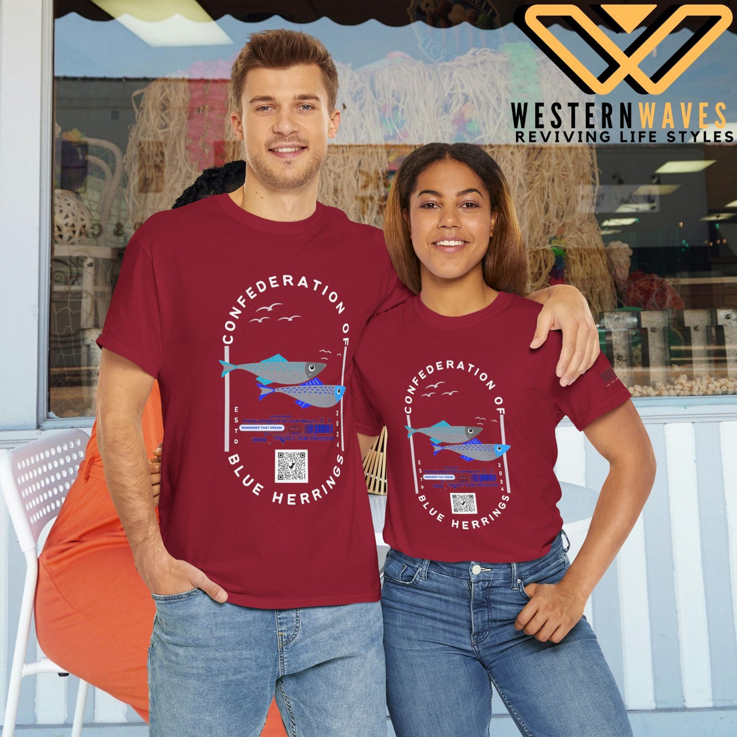 Unisex Heavy Cotton Tee_ Crafted from premium 100% cotton_ N2 Series SPW UHCT PT2WW003A_ Limited Edition Maximum Comfort  by WesternWaves: