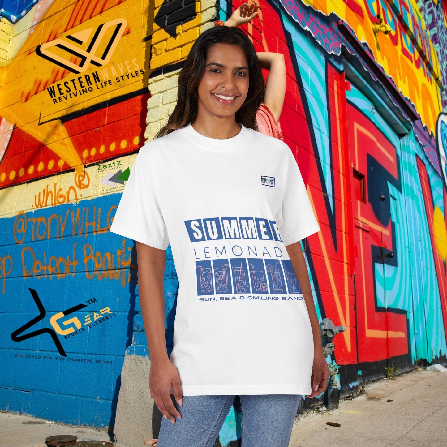 Summer Lemonade Unisex Drop-Shoulder T-Shirt_ Chill Vibes for Sun Lovers_ 17 May 2025_ 001
