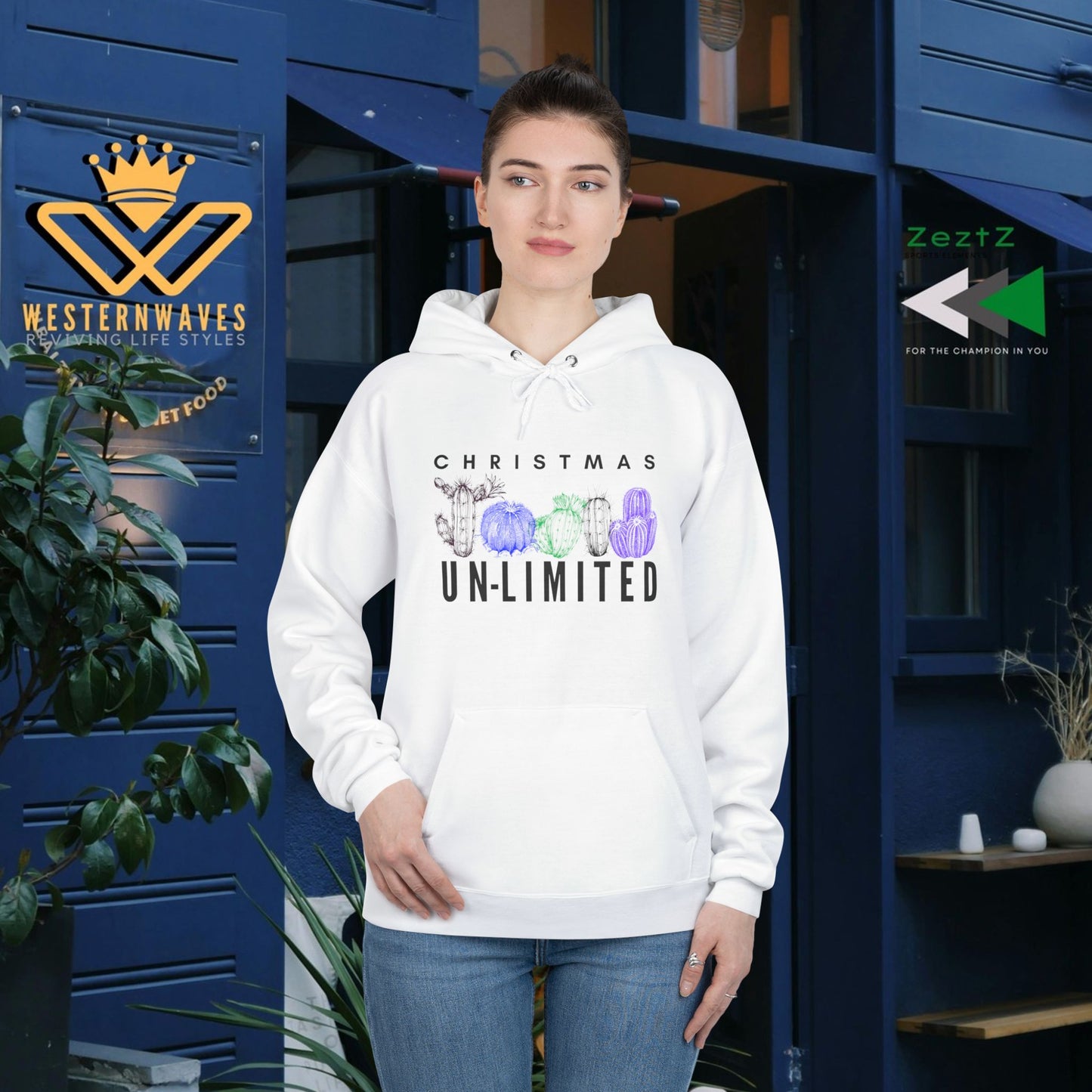 Unisex EcoSmart® Pullover Hoodie Sweatshirt_ N2 Series SPW USESPOHSS PT2WW001_ 2024 X’Mas Limited Edition by WesternWaves: