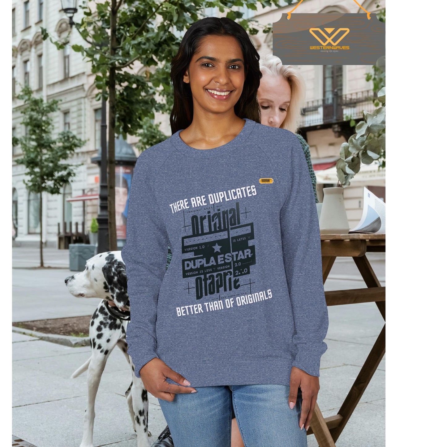 Unisex French Terry Raglan Crewneck_ 22 June 2025_ Limited Edition Casual Style by WesternWaves: