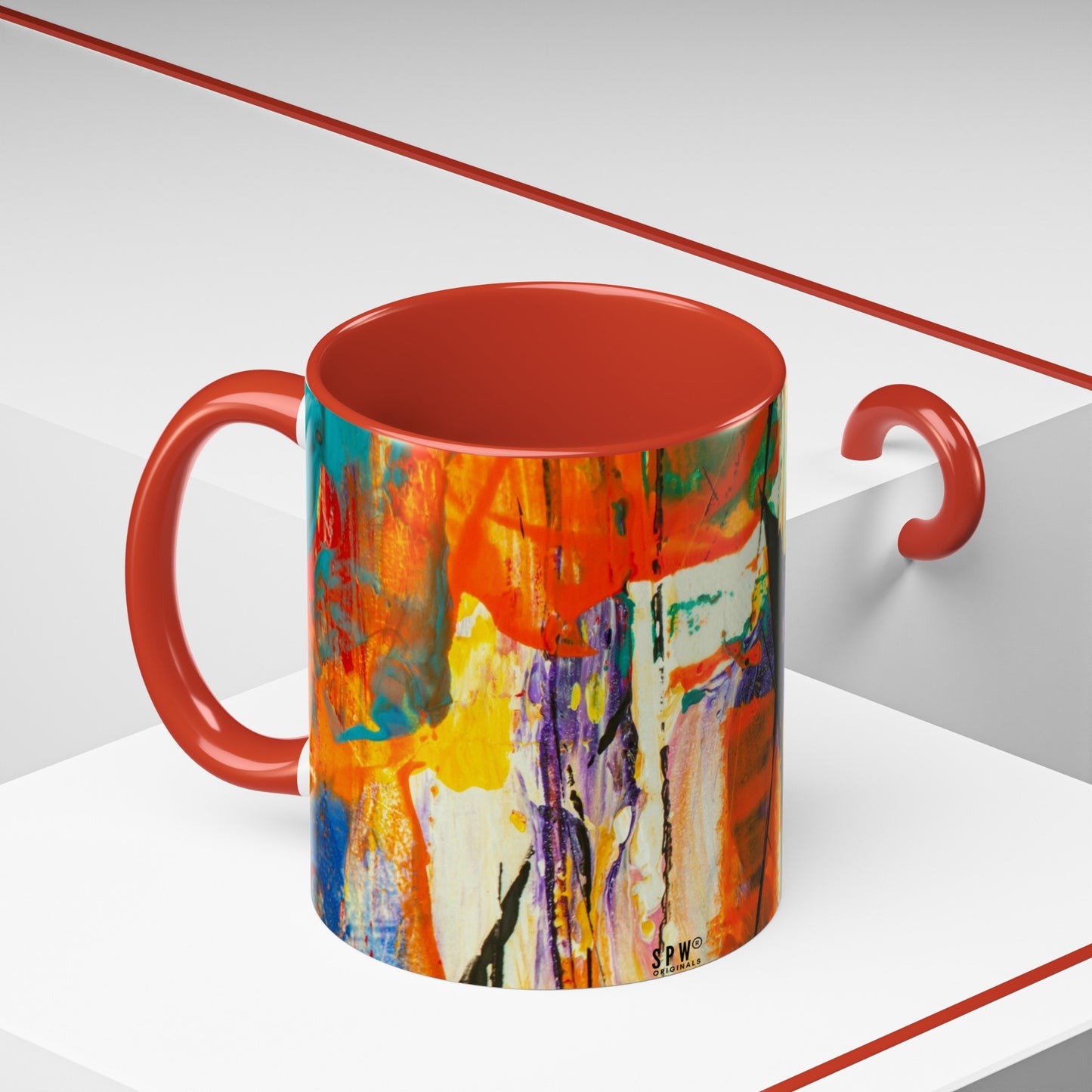 Accent Coffee Mug (11, 15oz)_ N2 Series SPW ACMUG PT2WW002_ Limited Edition Mug by WesternWaves: