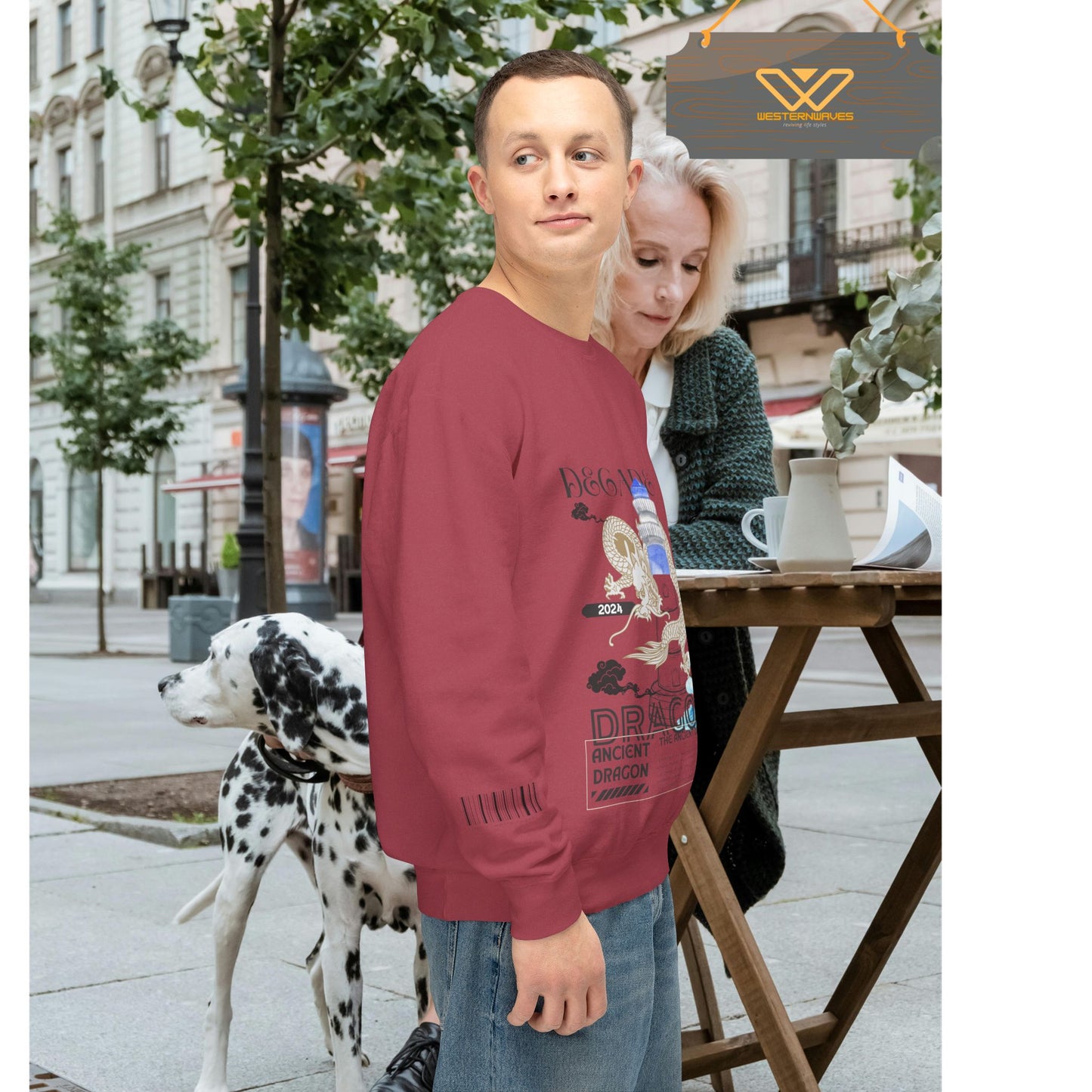 Unisex Lightweight Crewneck Sweatshirt_ N2 Series SPW ULWCSS PT2WW013_Limited Edition Conscious Fashion Collaboration by WesternWaves: