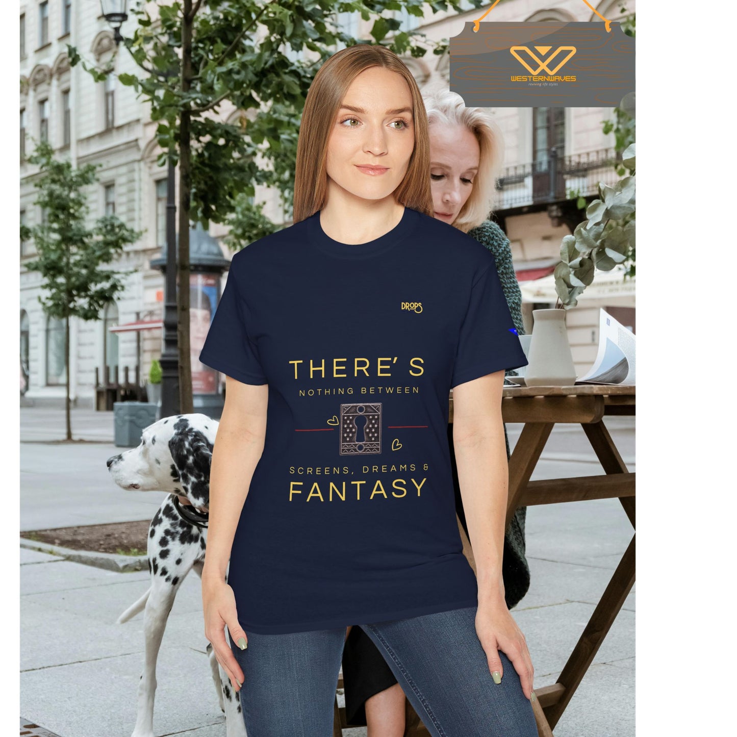 Unisex Ultra Cotton Tee - "There's Nothing Between Screens, Dreams & Fantasy" T-Shirt - Perfect for Dreamers and Creatives_ 07 May 2025_ 001