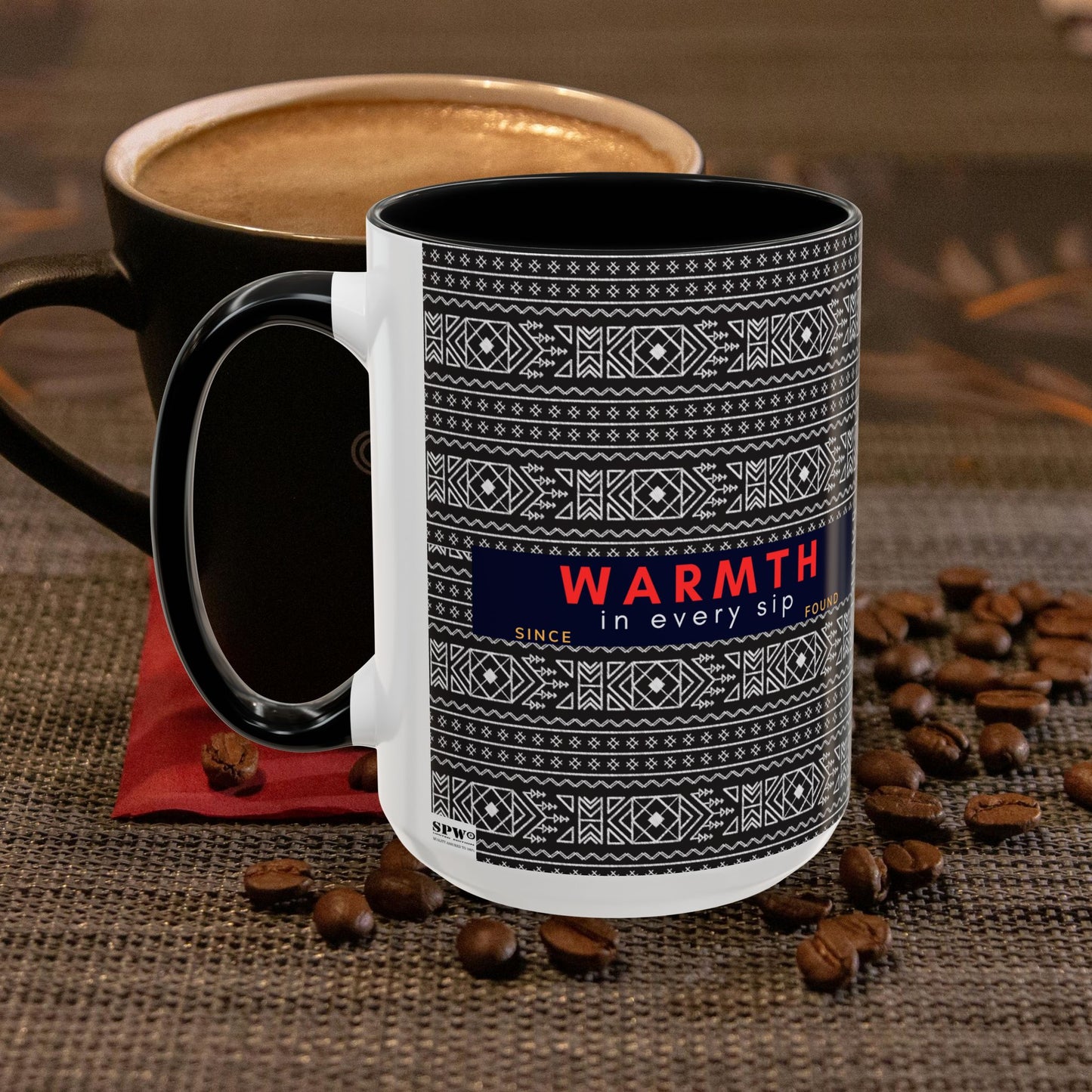 Accent Coffee Mug 11, 15oz_ N2 Series SPW ACM11OZ PT2WW007_ Vibrant Limited Edition Design by WesternWawes: