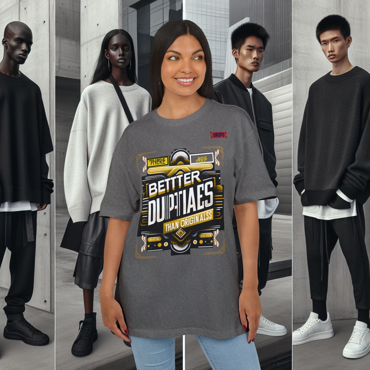 Unisex Heavy Oversize Tee_ N8+ Series USHOSTEE_ PT2WW002_ Limited Edition Urban Fashion Tee by WesternWaves:
