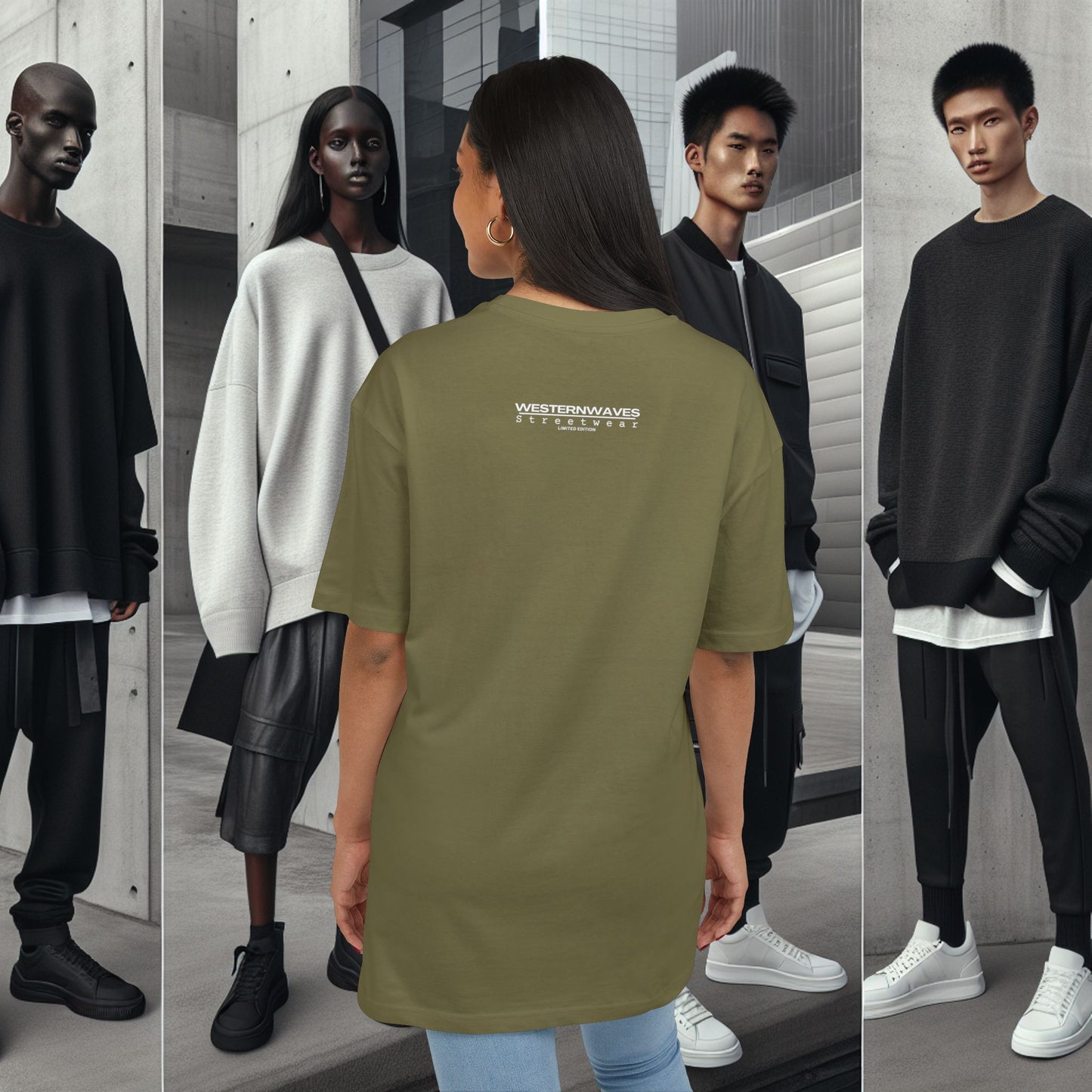 Unisex Heavy Oversize Tee_ N8+ Series USHOSTEE_ PT2WW002_ Limited Edition Urban Fashion Tee by WesternWaves: