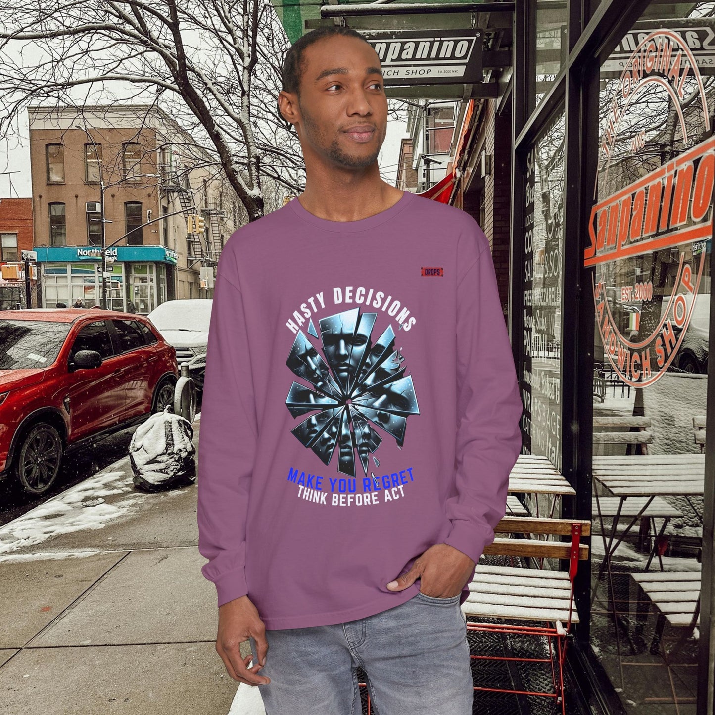 Unisex Long Sleeve T-shirt_ Series N8+ USLSTS PT2WW001_ HSD 009_  Limited Edition Trendy Statement Apparel by WesternWaves: