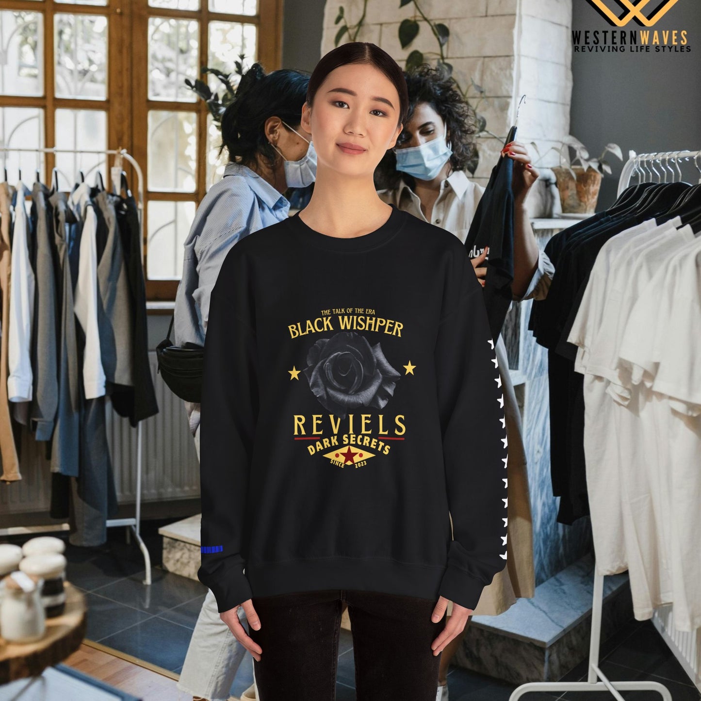 Unisex Heavy Blend™ Crewneck Sweatshirt_ N2 Series SPW UHBCSS PT2WV011_Limited Edition Pure Luxuryby WesternWaves: