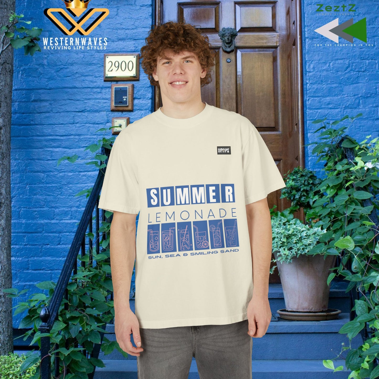 Summer Lemonade Unisex Drop-Shoulder T-Shirt_ Chill Vibes for Sun Lovers_ 17 May 2025_ 001