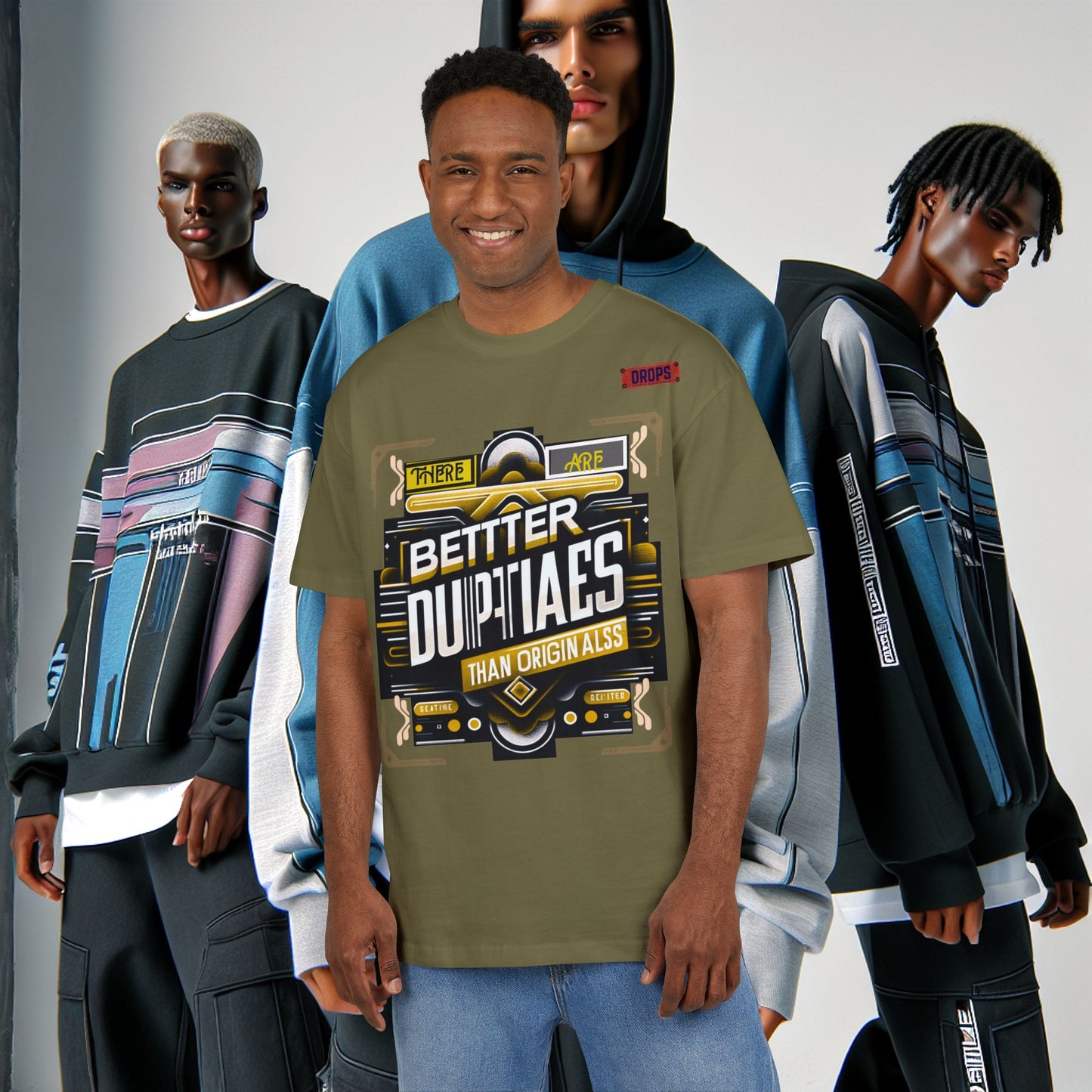 Unisex Heavy Oversize Tee_ N8+ Series USHOSTEE_ PT2WW002_ Limited Edition Urban Fashion Tee by WesternWaves:
