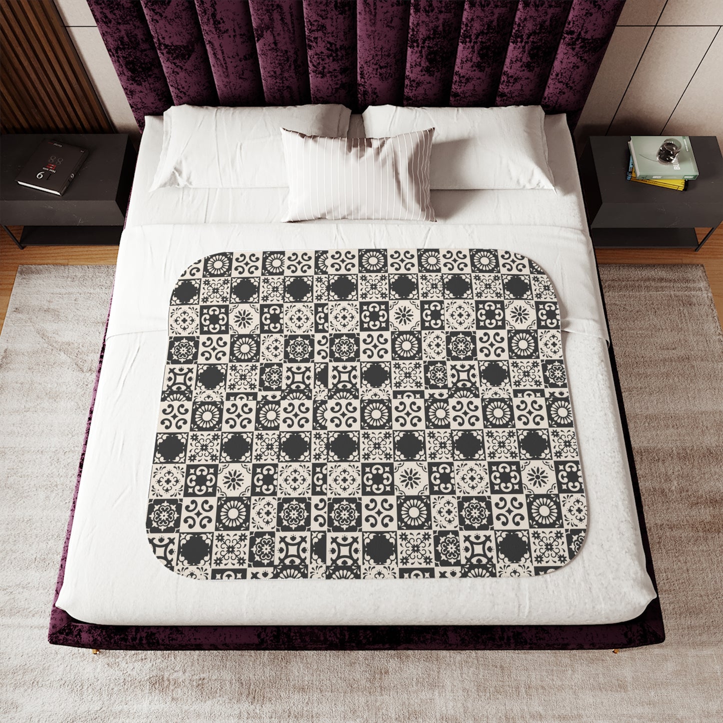Sherpa Blankets (Two Colors)_ N2 Series SBI2C PT2WW001_ Limited Edition Customizable Design by WesternWaves: