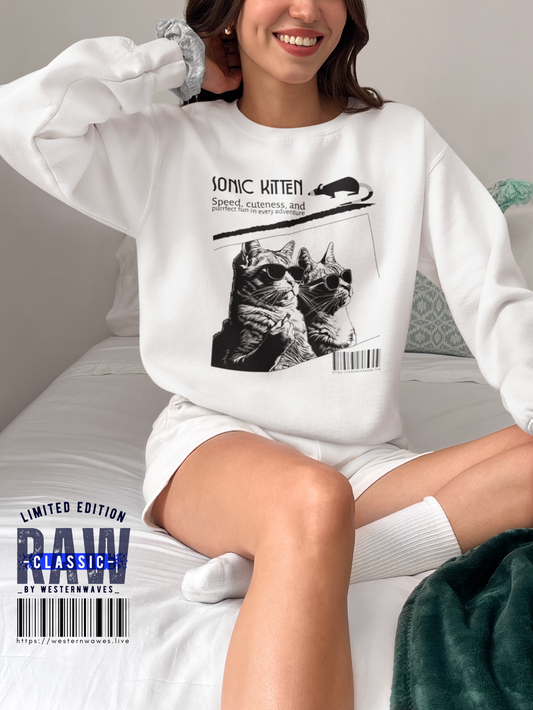 Unisex Midweight Fleece Crewneck Sweatshirt_ N3+ Series UXMWFCS PT2WW015_ WesternWaves Signature Limited Edition: