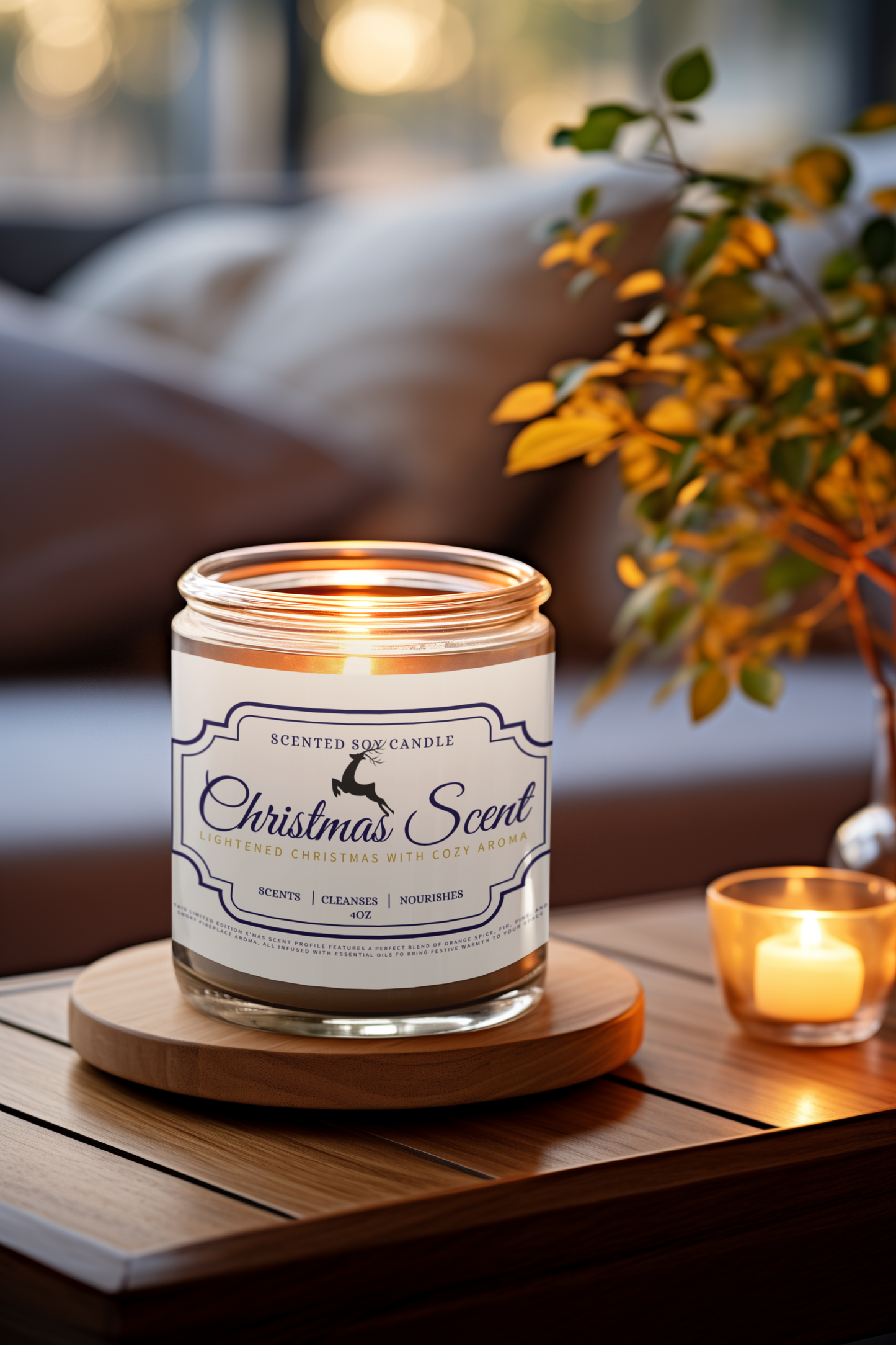 Scented Soy Candle, 9oz_ N2 Series SSC9Z PT2WW001_ Limited Edition Christmas Aroma by Westernwaves: