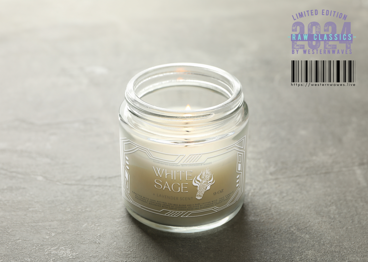 Soy Scents Candle_ White Sage_ N2 Series SSCWS PT2WW001_ Limited Edition Immersive aroma by WesternWaves: