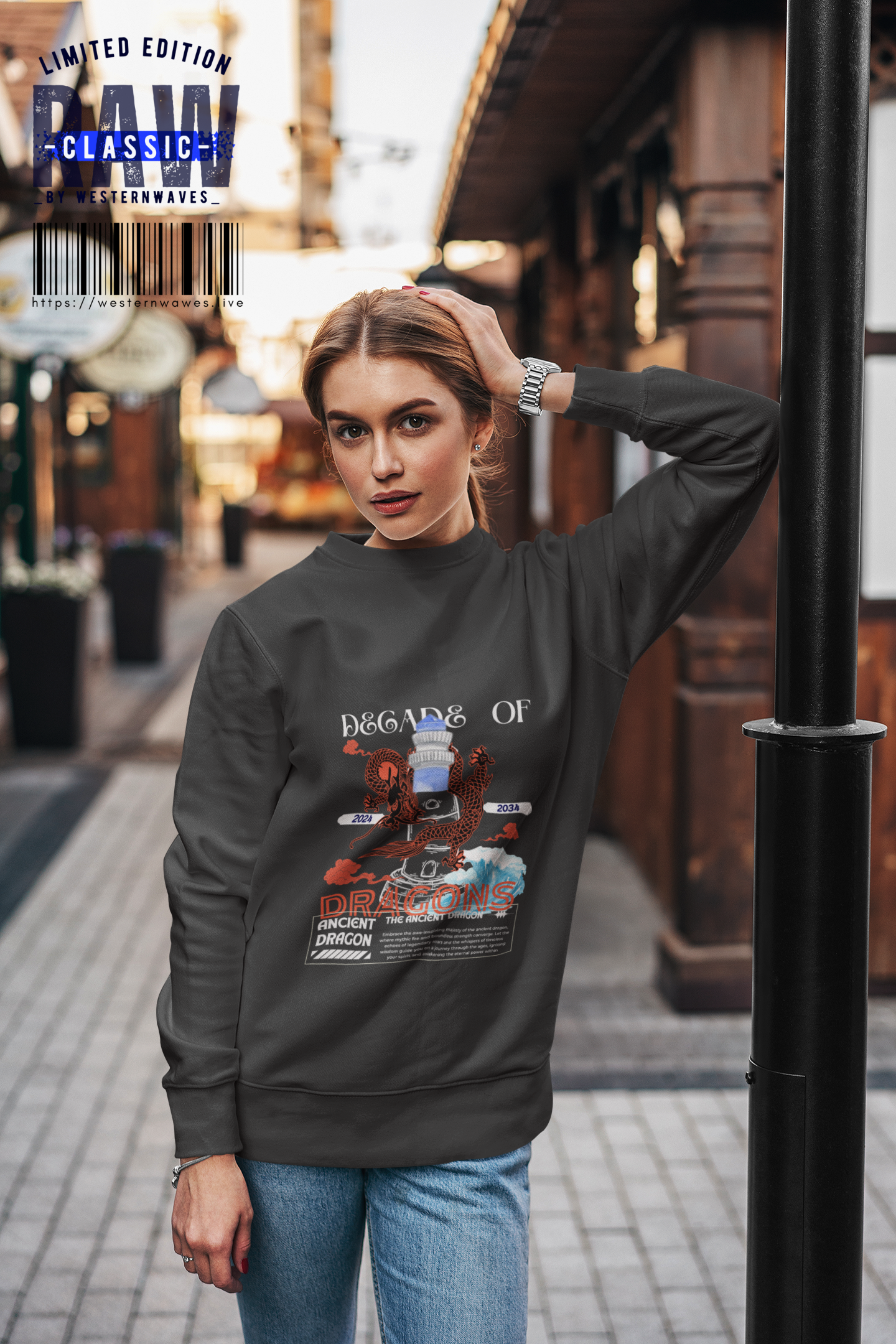 Unisex Lightweight Crewneck Sweatshirt_ N2 Series SPW ULWCSS PT2WW013_Limited Edition Conscious Fashion Collaboration by WesternWaves: