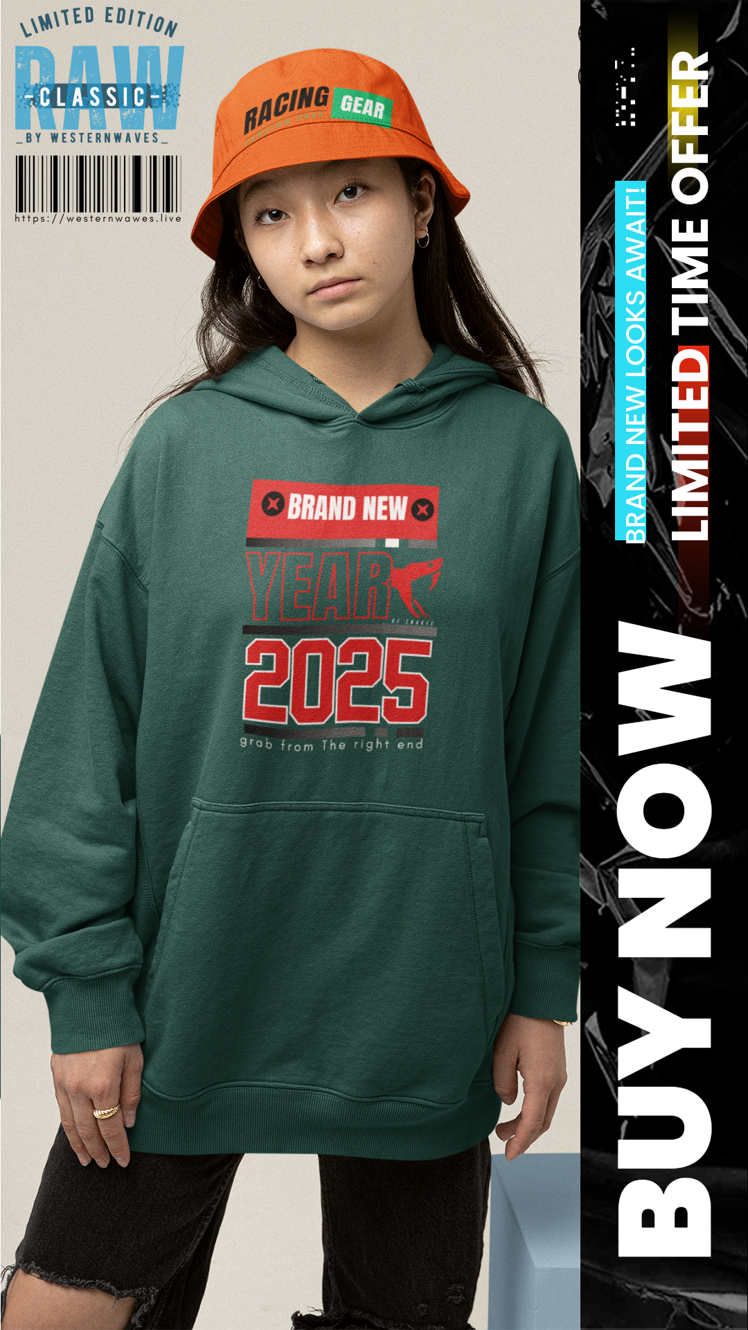 Unisex College Hoodie_  N2 Series SPW USCH PT2WW009_ Limited Edition Timeless Unisex Design by WesternWaves: