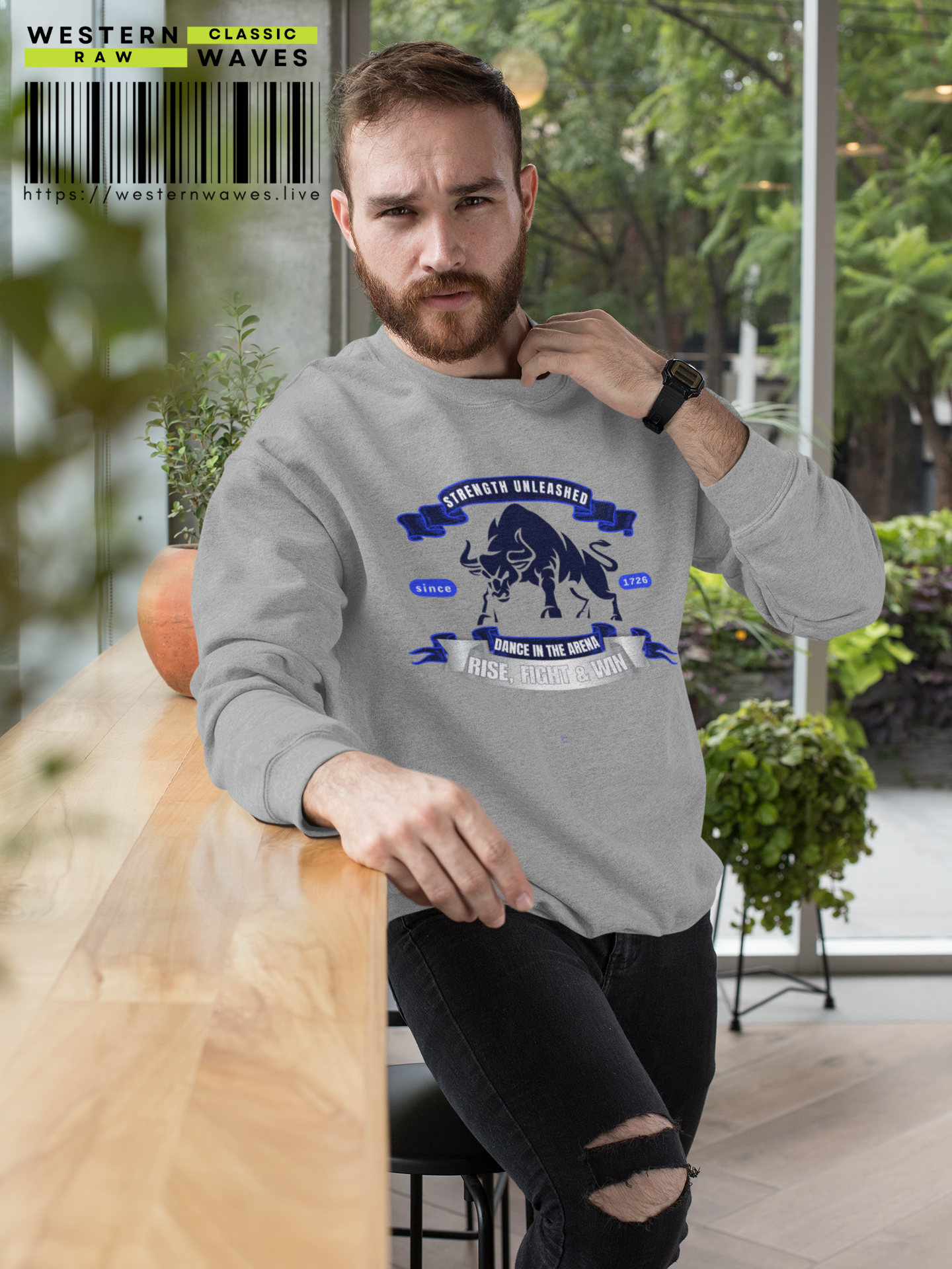 Unisex Crewneck Sweatshirt_ N2 Series USCNSS PT2WW007_ Limited Edition Softness, Warmth & Durability by WesternWaves: