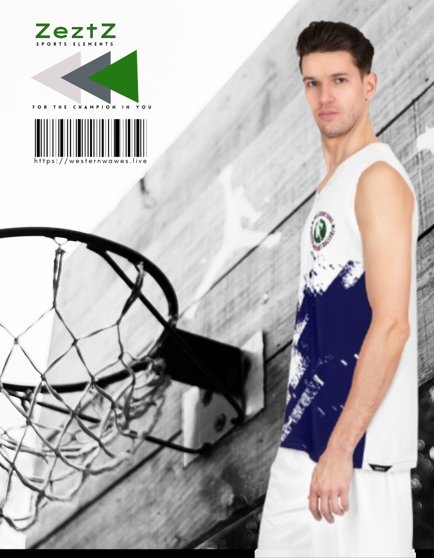 Unisex Basketball Jersey (AOP)_ N3+ Series USBBJ PT2WW004_ Limited Edition Urban Swish Basketball Jersey, Under ‘Zeztz’ Brand Sports Elementz by WesternWaves: