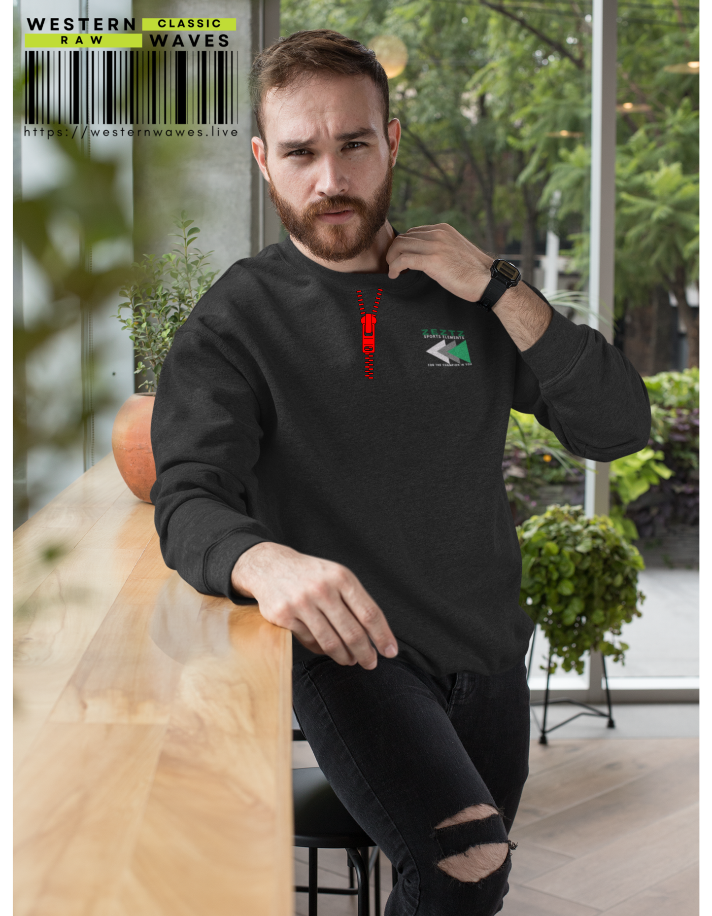 Unisex Quarter-Zip Pullover_ N5+ Series USQZPULL PT2WW001_ Limited Edition by WesternWaves: