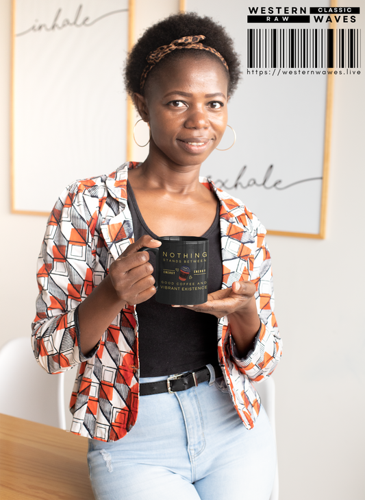 Black Mug 15oz_ N7+ Series BLACKMUG PT2WW001_ Limited Edition Stylish Mug by WesternWawes: