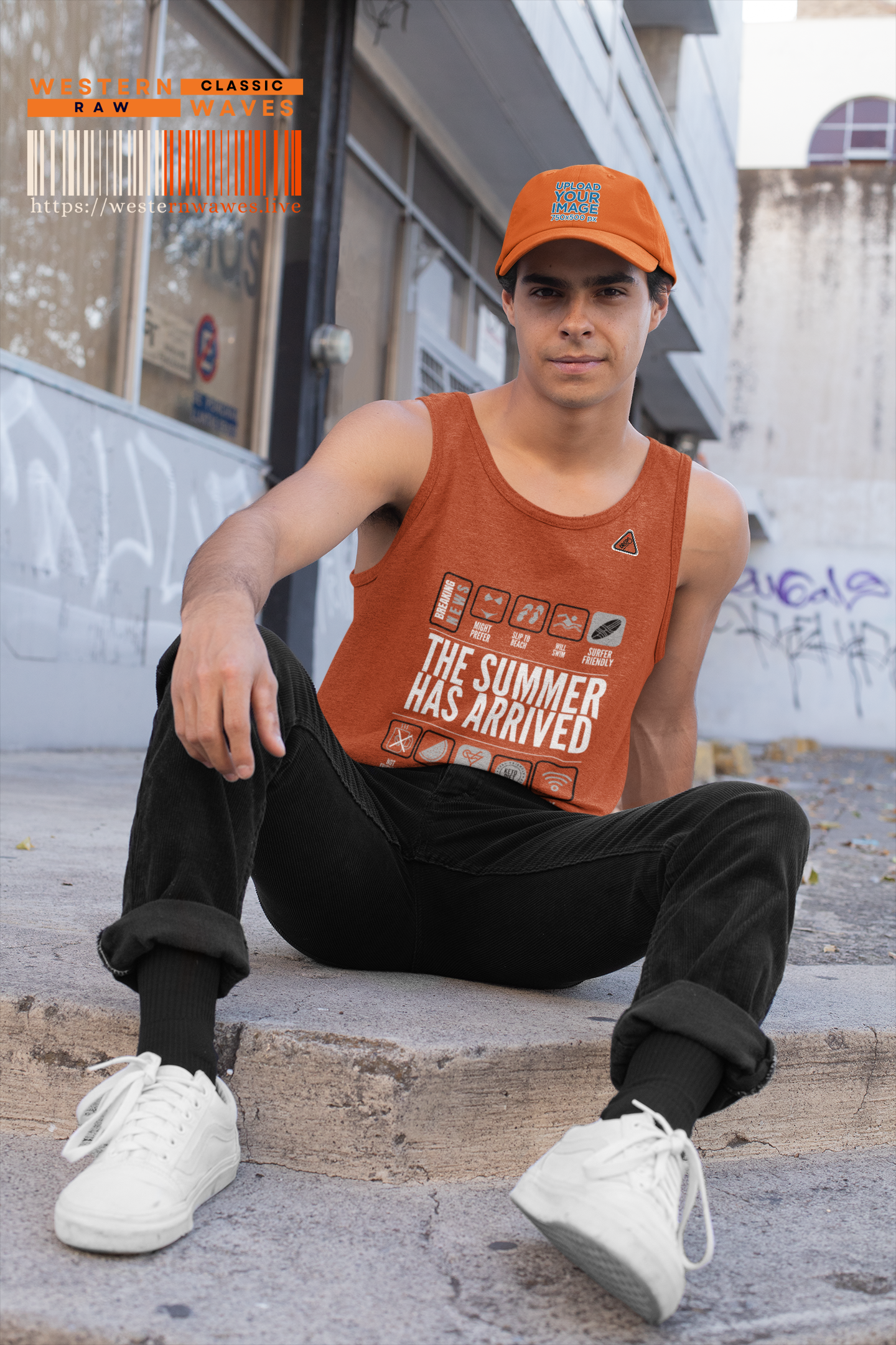 Unisex Summer Vibes Tank Top - 'The Summer Has Arrived' – Organic Cotton_ 09 May 2025_ 001
