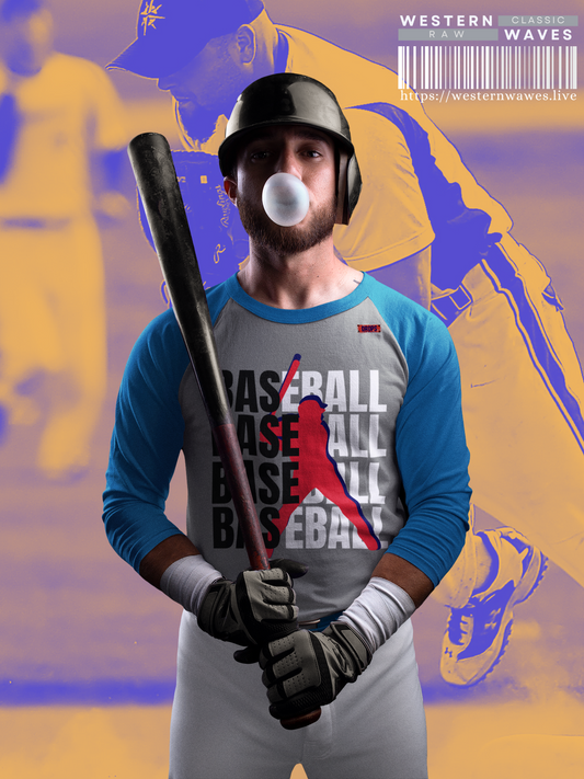 Unisex Baseball Tournament Raglan Shirt_ Series N8+ USBBTRS PT2WWW001_ Limited Edition Vintage Sports Tee by WesternWaves: