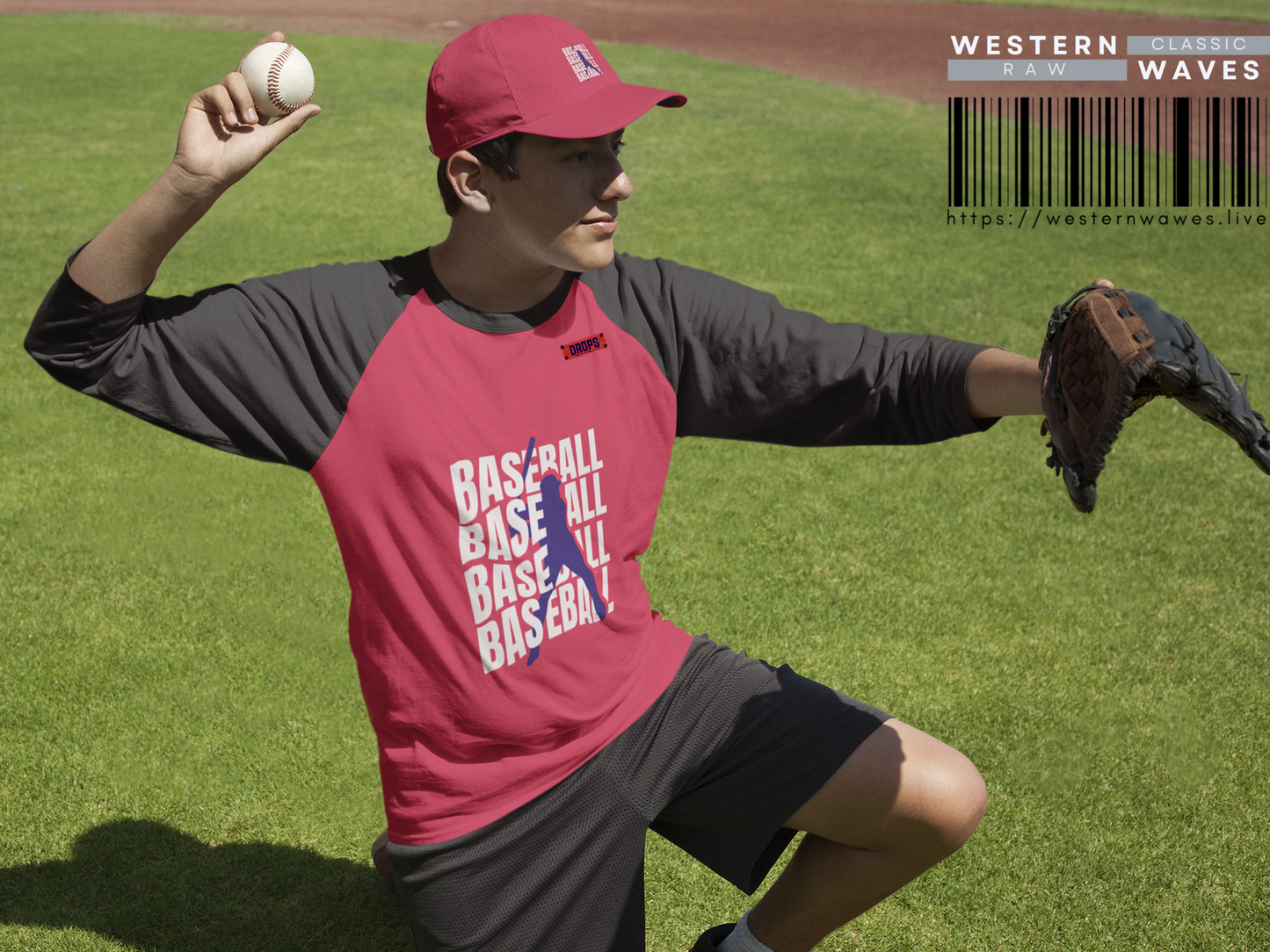 Unisex Baseball Tournament Raglan Shirt_ Series N8+ USBBTRS PT2WWW001_ Limited Edition Vintage Sports Tee by WesternWaves: