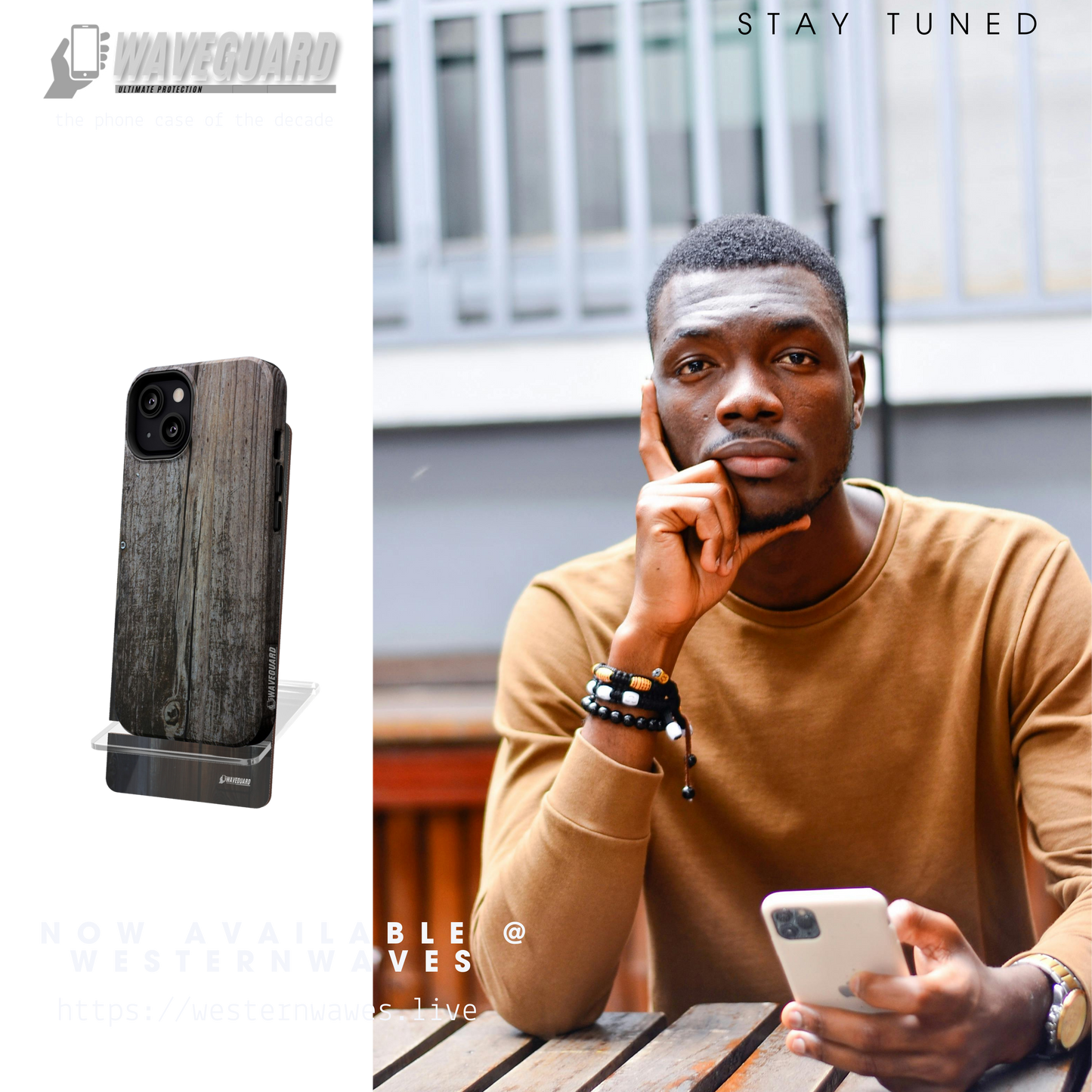 Impact-Resistant Tough Cases_ iPhone Case_ Series N8+ TCPCASE PT2WW006_ Limited Edition  Wooden Grain Phone Case for iPhones by WesternWaves: