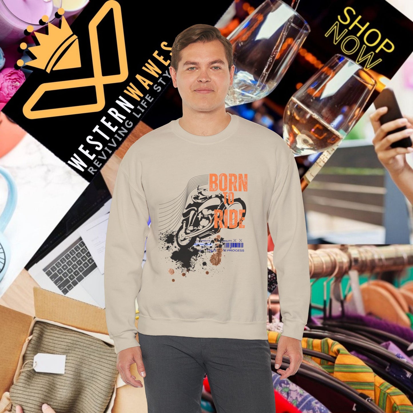 Unisex Heavy Blend™ Crewneck Sweatshirt_ N2 Series SPW UHBCSS PT2WW006_Limited Edition Pure Luxury for Every Occasion by WesternWaves: