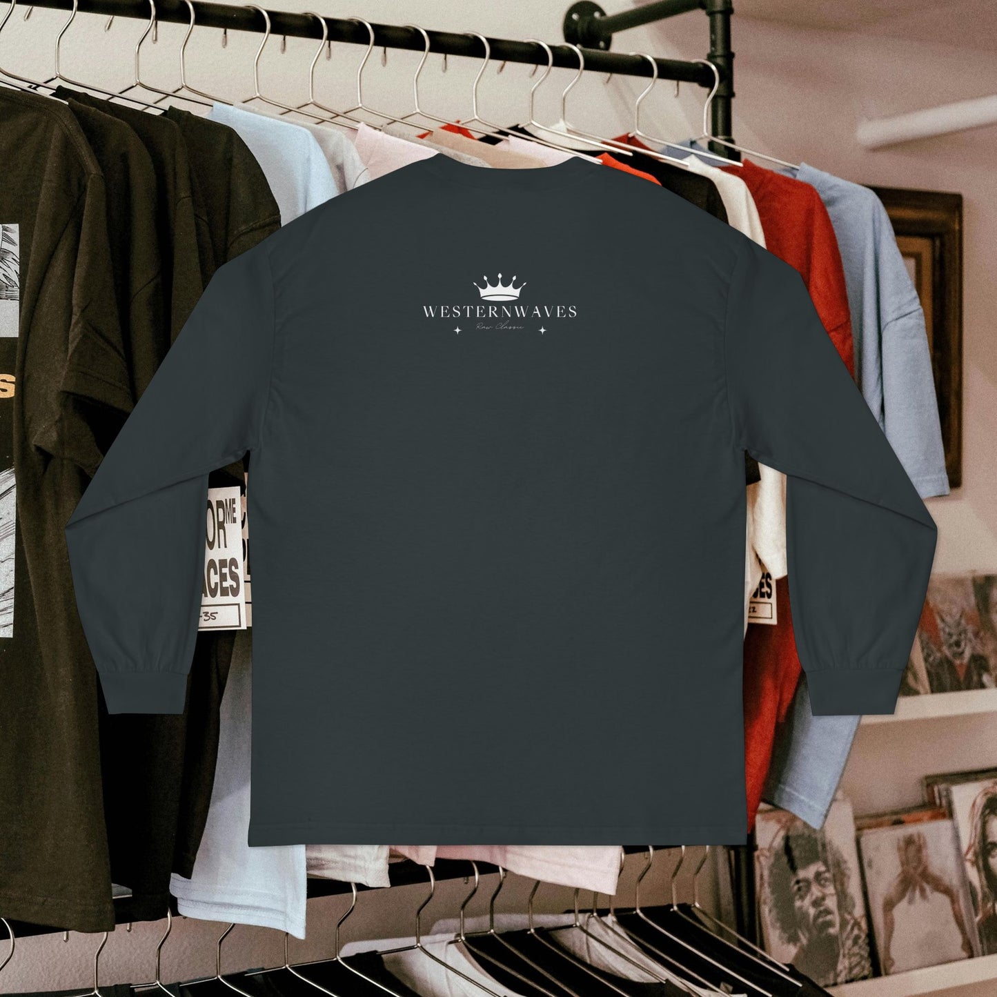 Unisex Classic Long Sleeve T-Shirt_ N2 Series CLSTS PT2WW002_ Limited Edition 100% US Cotton product by WesternWaves: