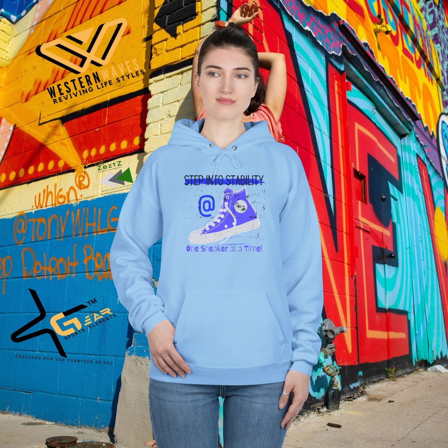 Unisex EcoSmart® Pullover Hoodie Sweatshirt_ N2 Series SPW USESPOHSS PT2WW001_ LImited Edition Quality Garment by WesternWaves: